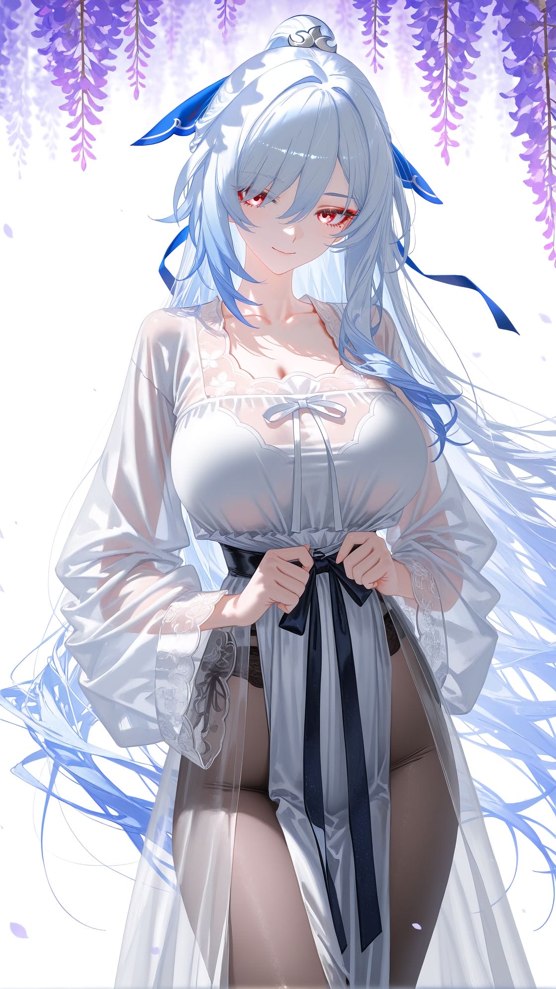 汉服黑丝的镜流 崩坏星穹铁道 镜流 美图壁纸