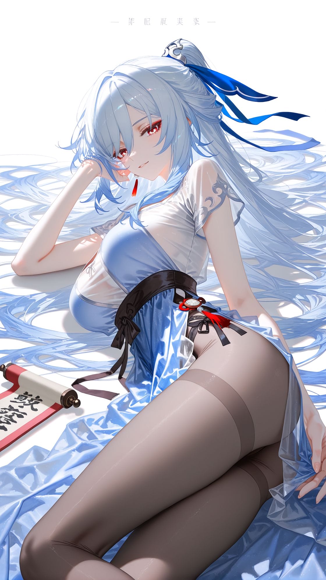 汉服黑丝的镜流 崩坏星穹铁道 镜流 美图壁纸