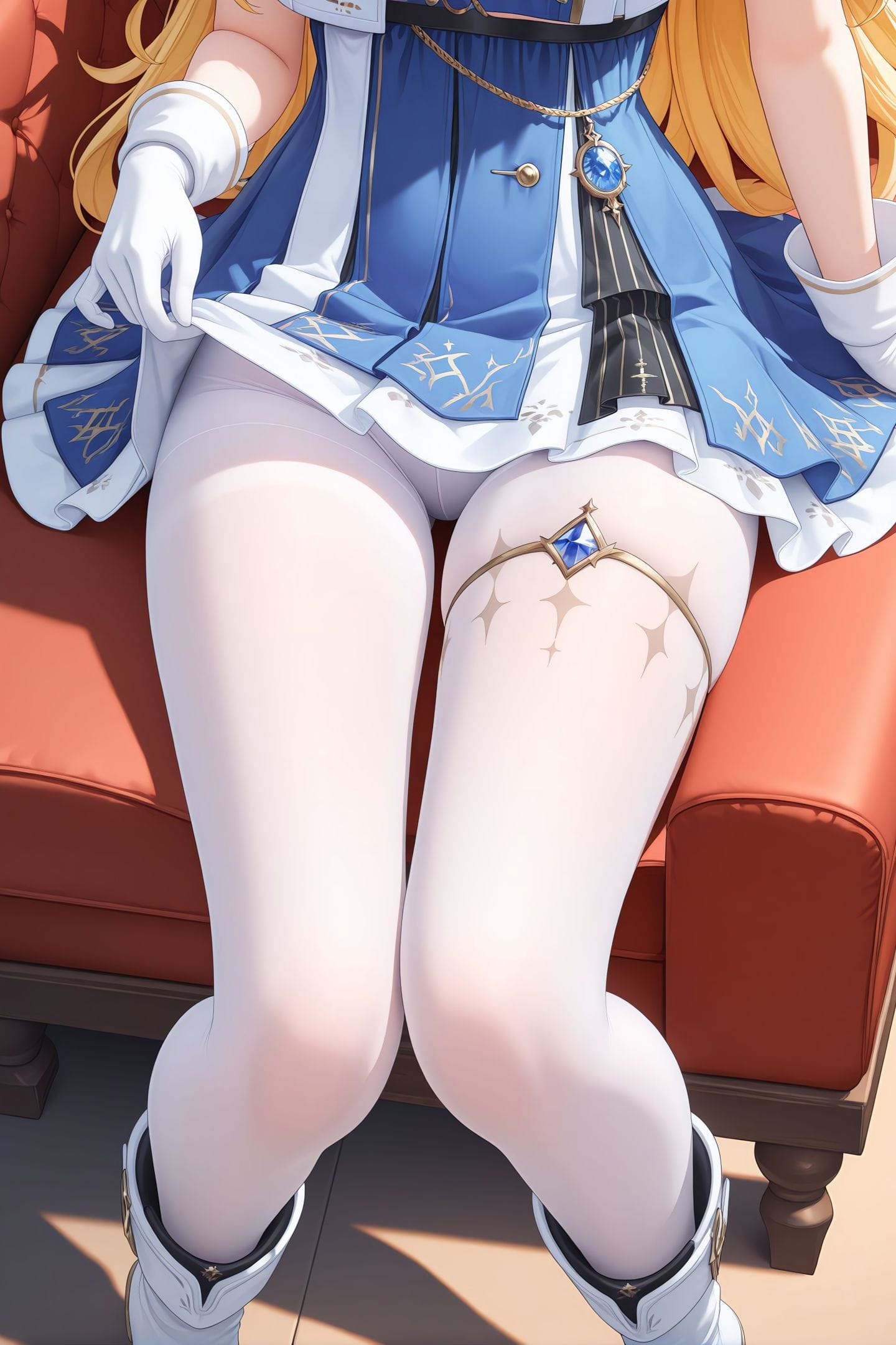 高清二次元游戏角色壁纸图片 菲比 黑白丝袜-皮皮兔动漫