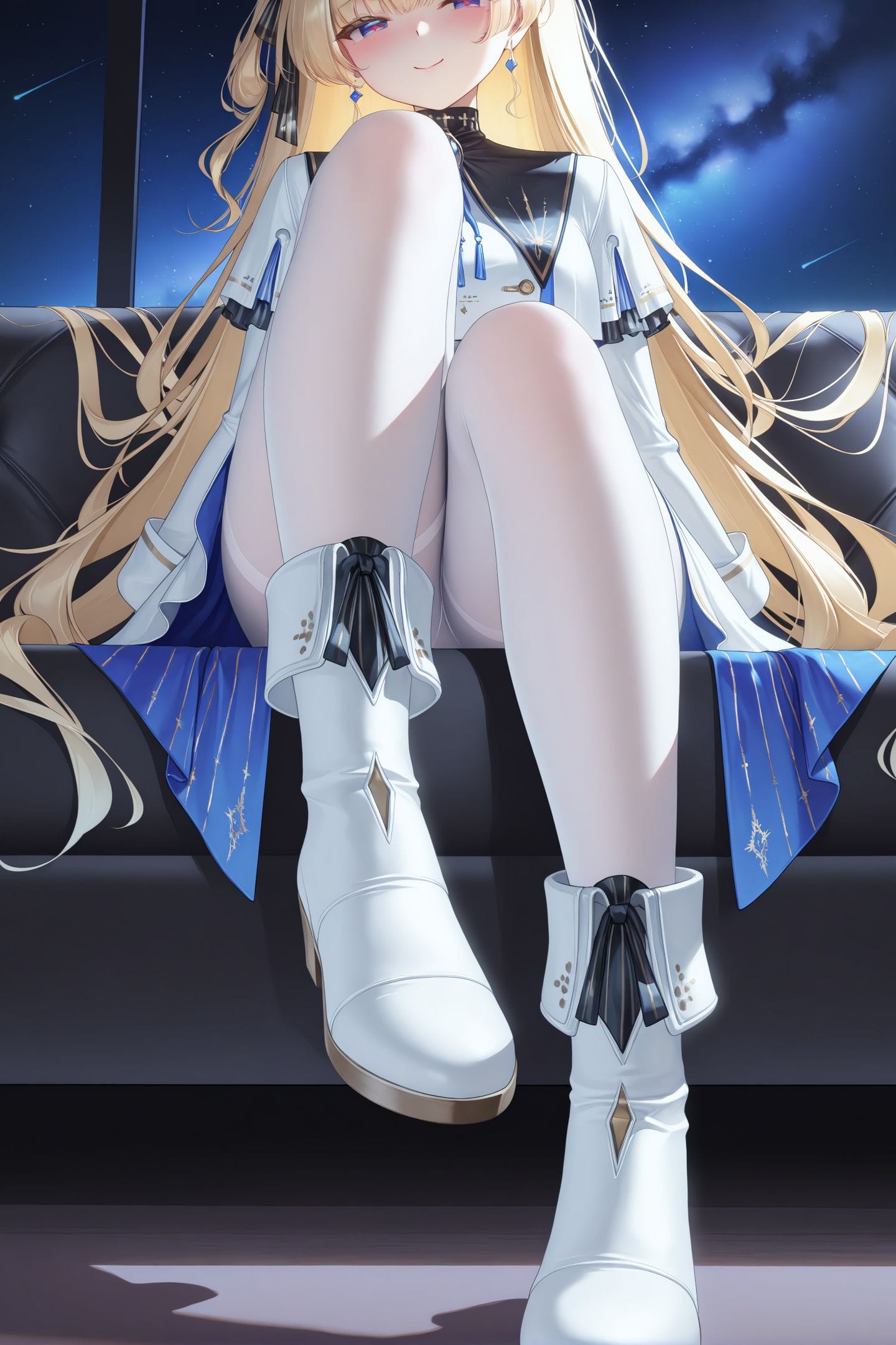 高清二次元游戏角色壁纸图片 菲比 黑白丝袜