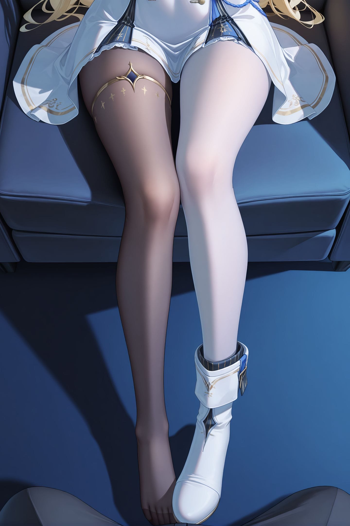 高清二次元游戏角色壁纸图片 菲比 黑白丝袜