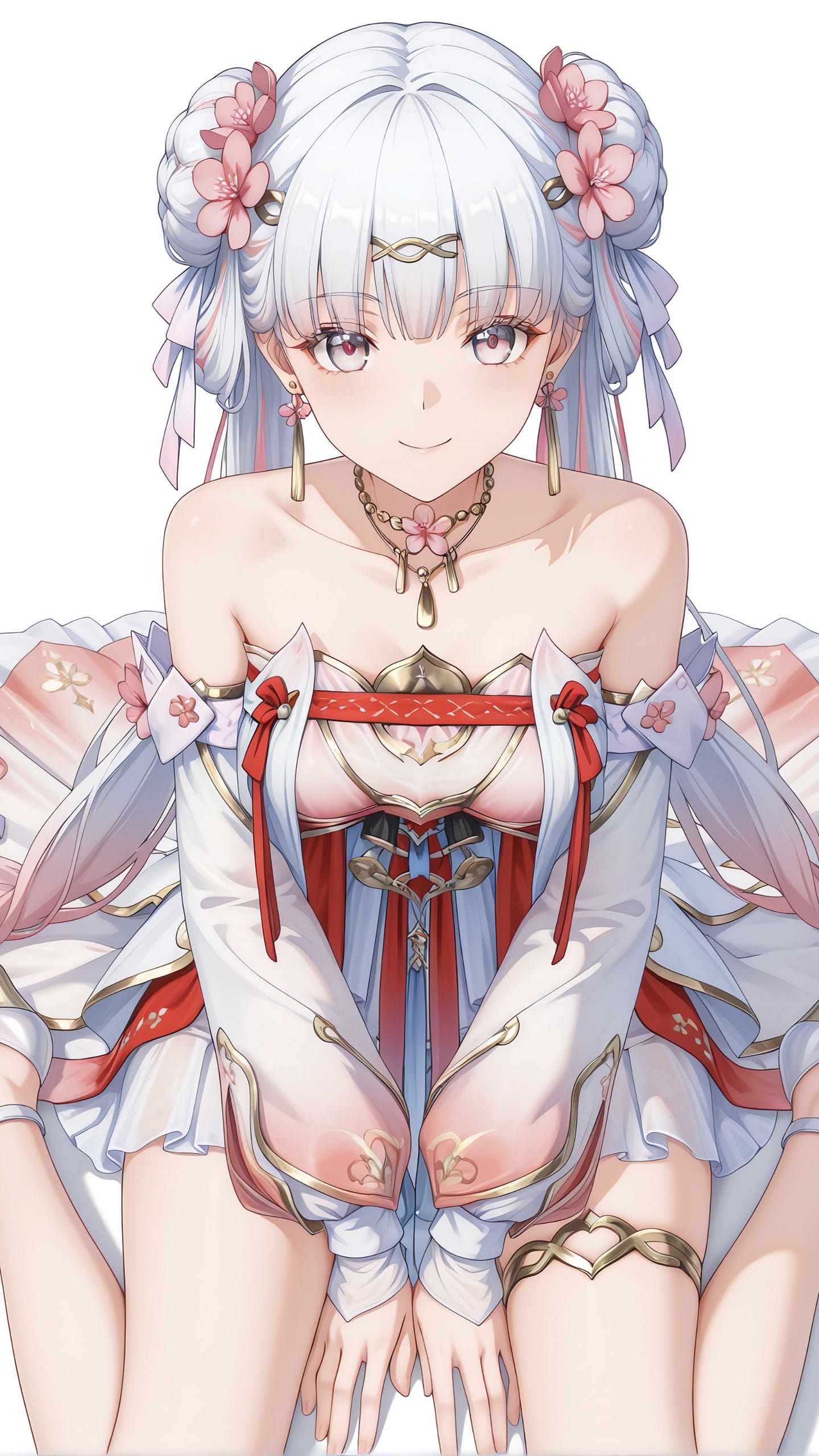 要是不凑近一点看的话，你怎么发现我眼里有桃花？美图游戏壁纸 今汐