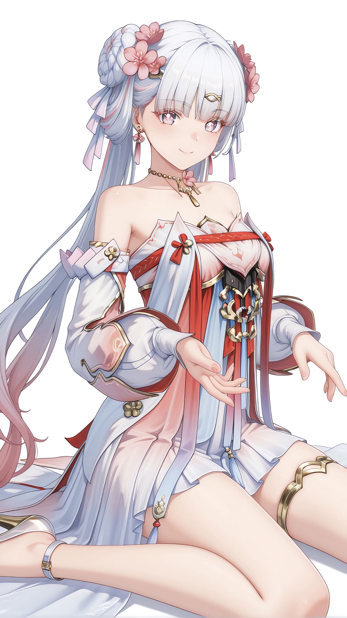 要是不凑近一点看的话，你怎么发现我眼里有桃花？美图游戏壁纸 今汐