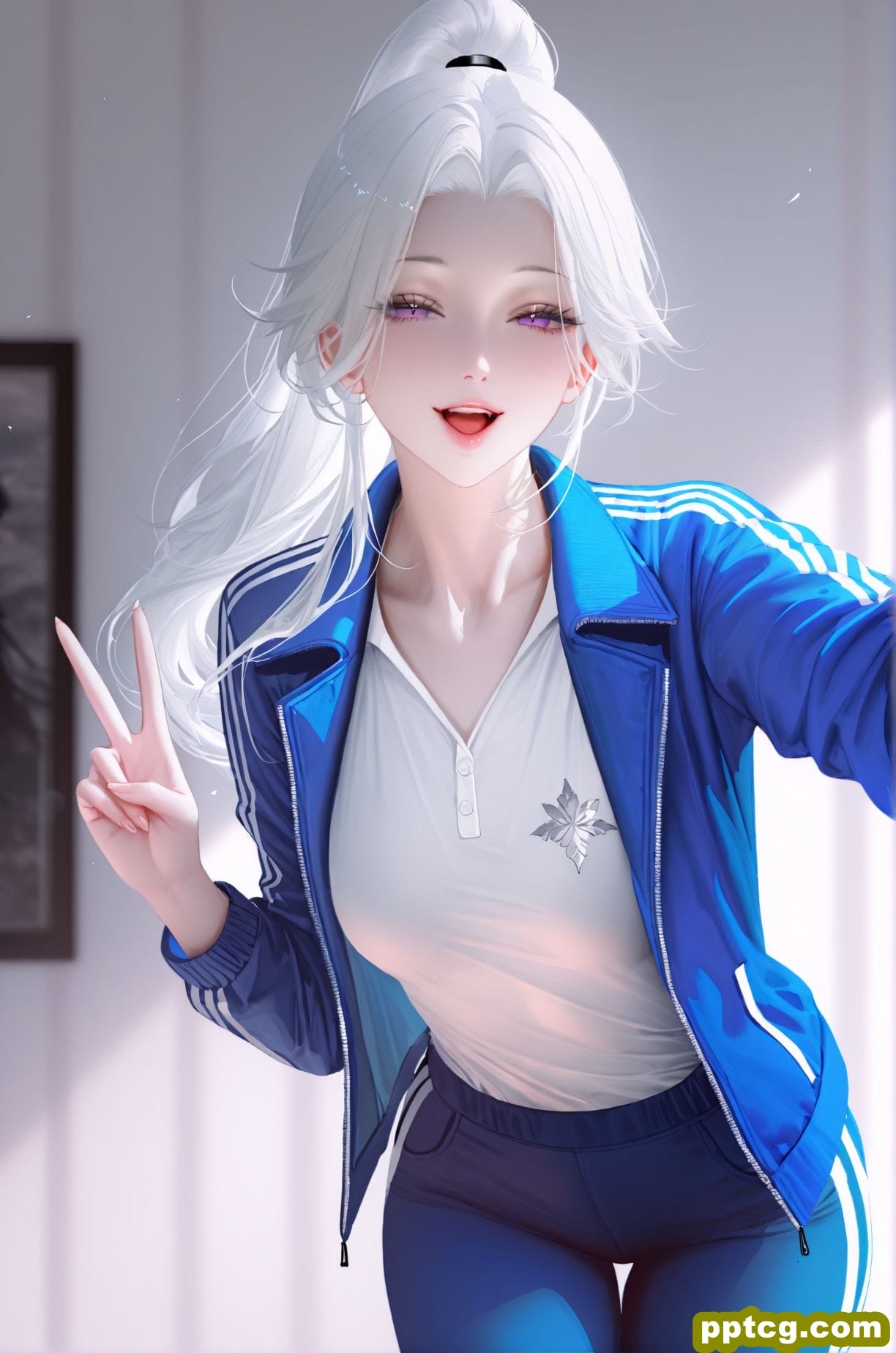 活泼的学姐 二次元 白毛