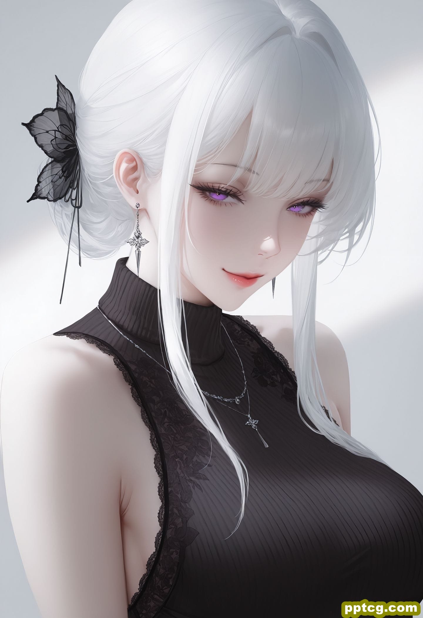 服装灵感 二次元 白毛 人妻穿搭 ai绘画生成-皮皮兔动漫