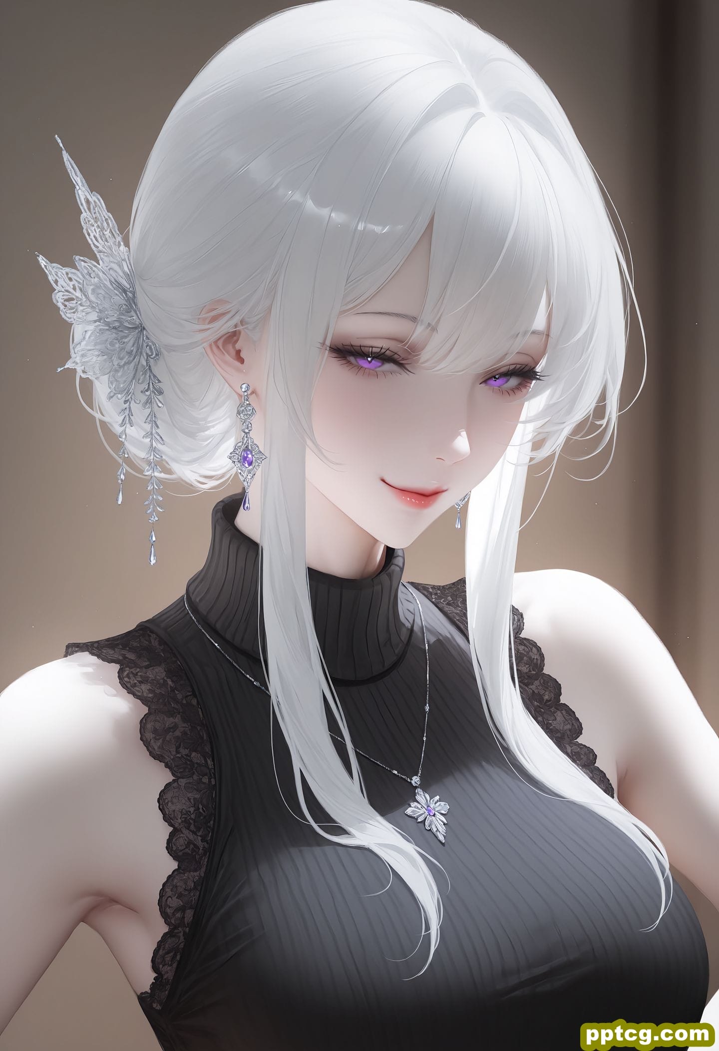 服装灵感 二次元 白毛 人妻穿搭 ai绘画生成