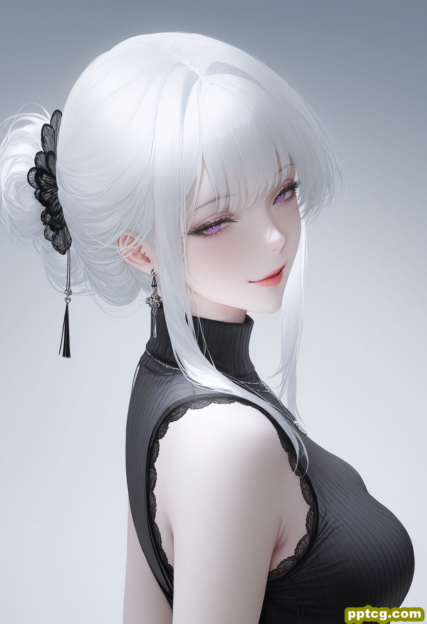 服装灵感 二次元 白毛 人妻穿搭 ai绘画生成