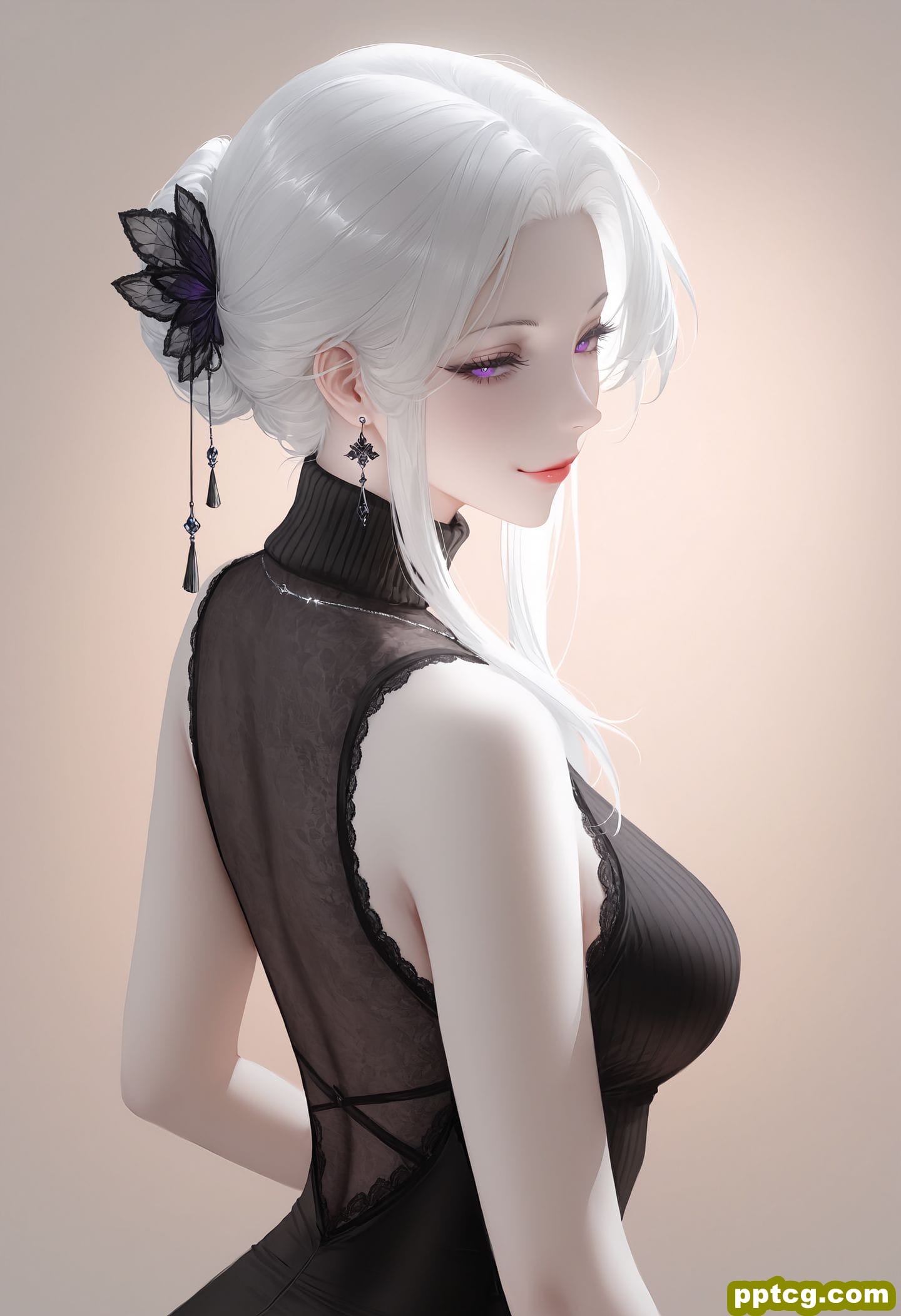 服装灵感 二次元 白毛 人妻穿搭 ai绘画生成