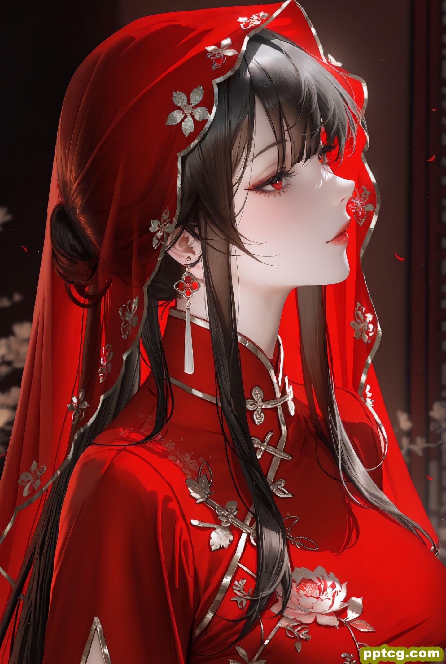 美佳人 红嫁衣 二次元 古风美人 ai绘画生成