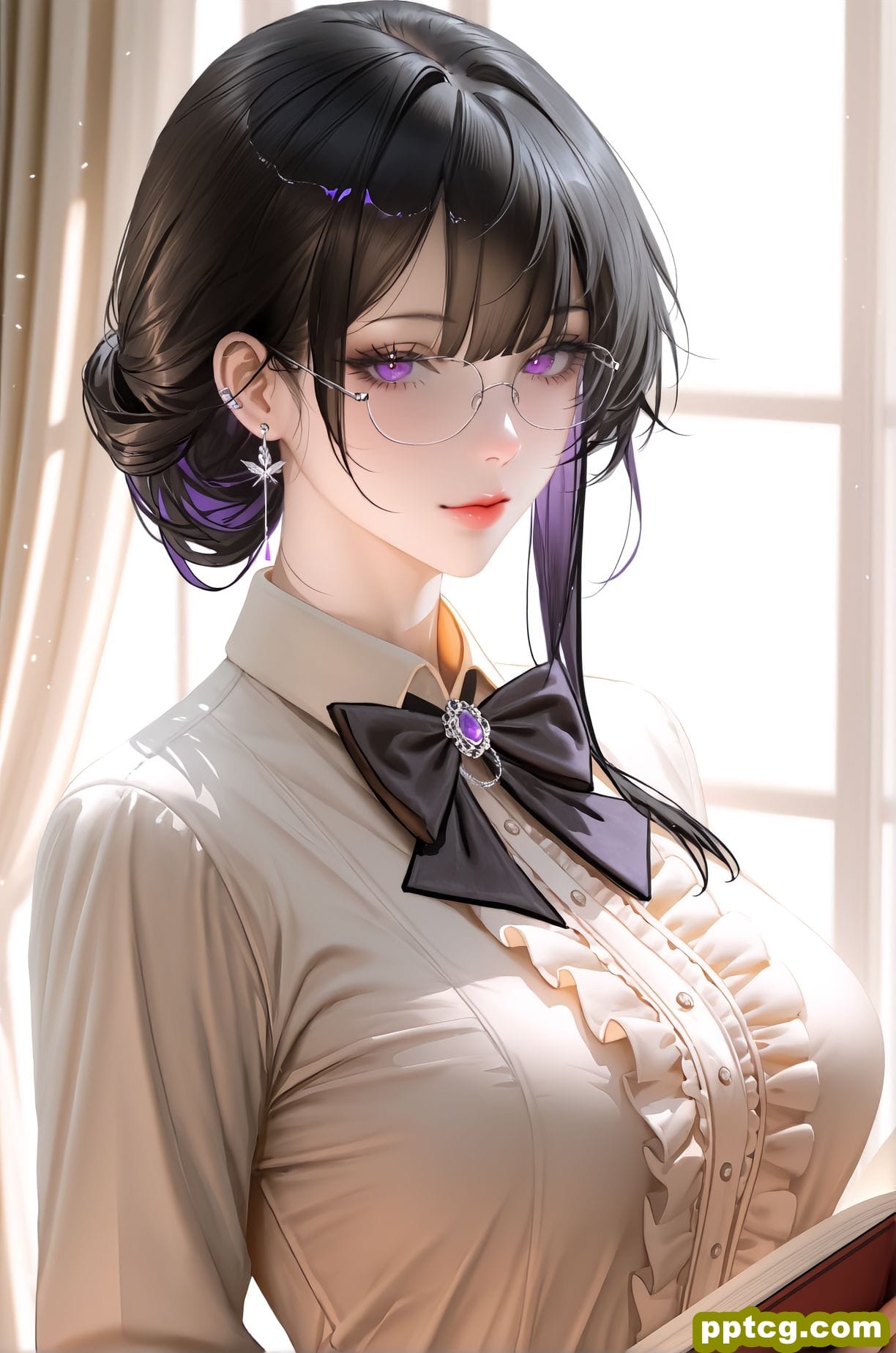 思索灵感的女作家 二次元 御姐 ai绘画生成