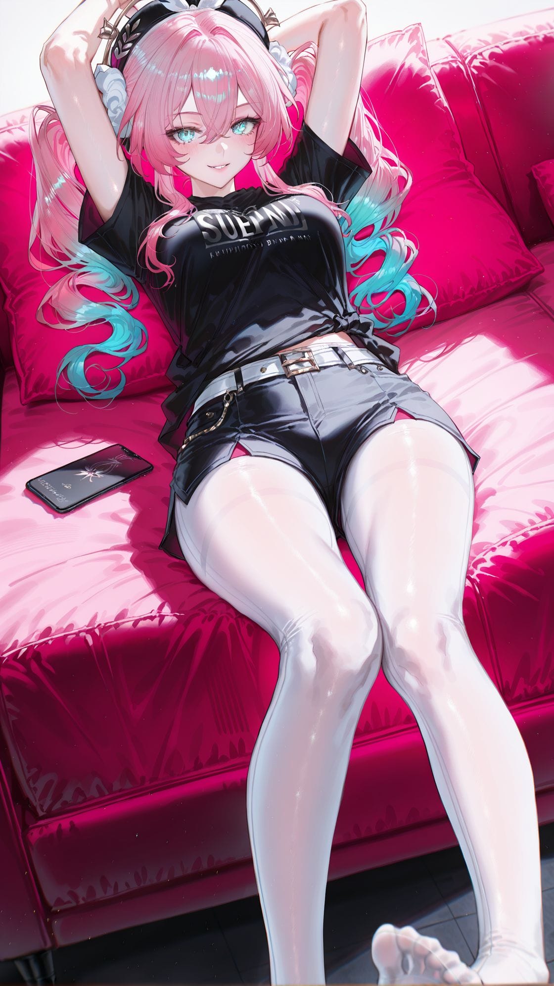 崩坏星穹铁道 风堇 二次元女孩 沙发 丝袜-皮皮兔动漫