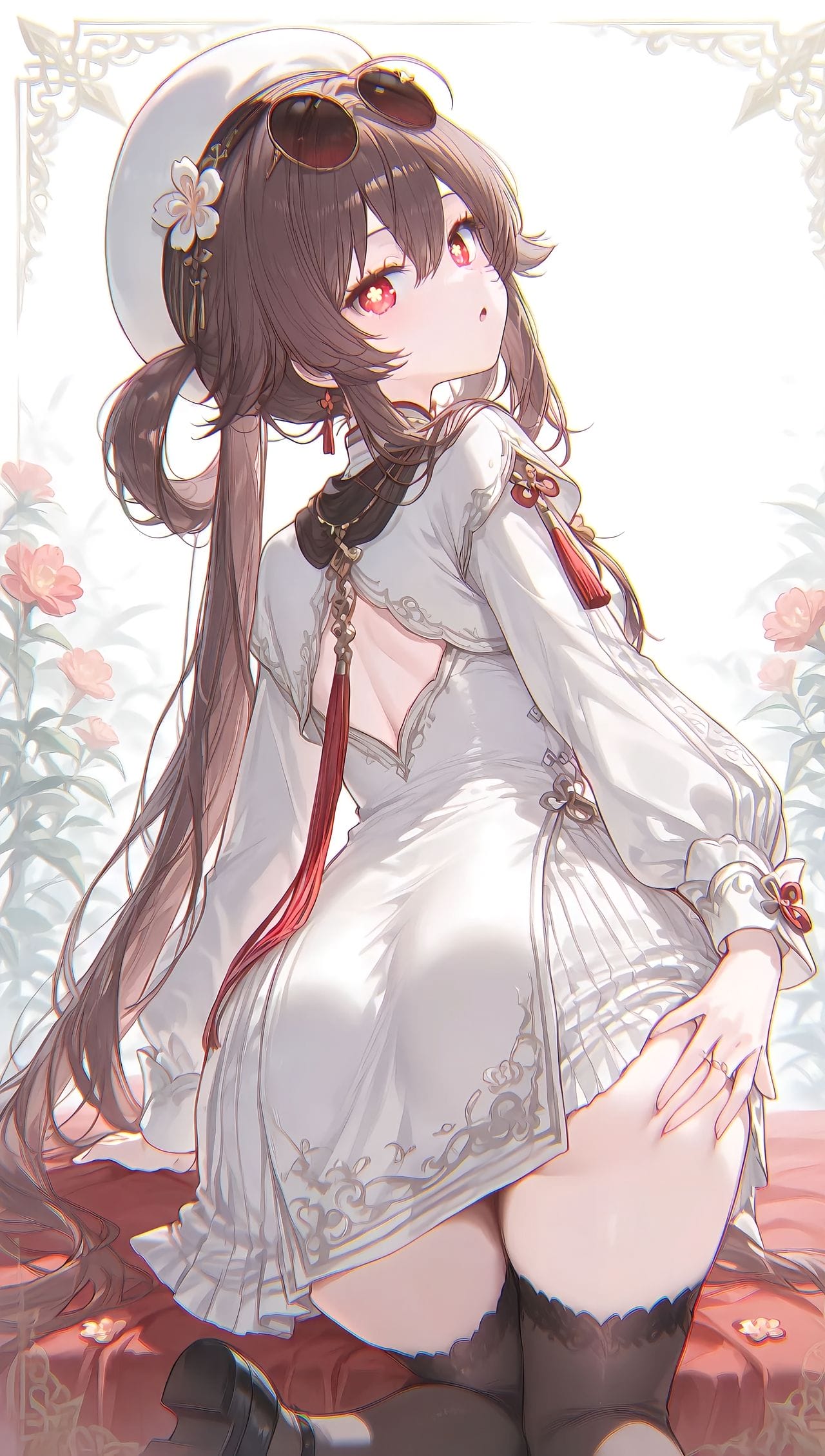 二次元游戏少女 原神 胡桃 手机超清壁纸图片-皮皮兔动漫