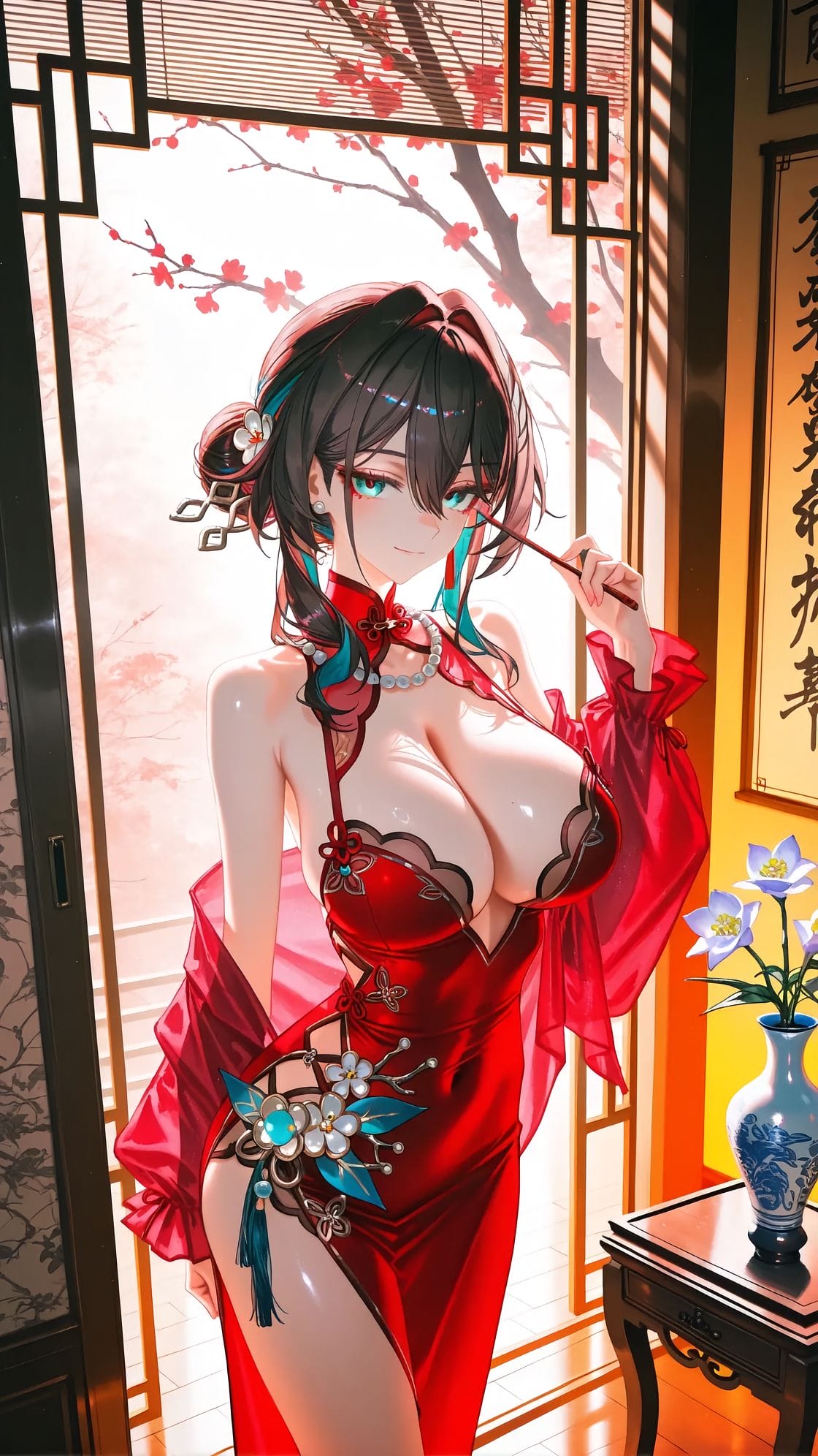 【崩坏星穹铁道】阮梅 红色旗袍礼服 美翻了