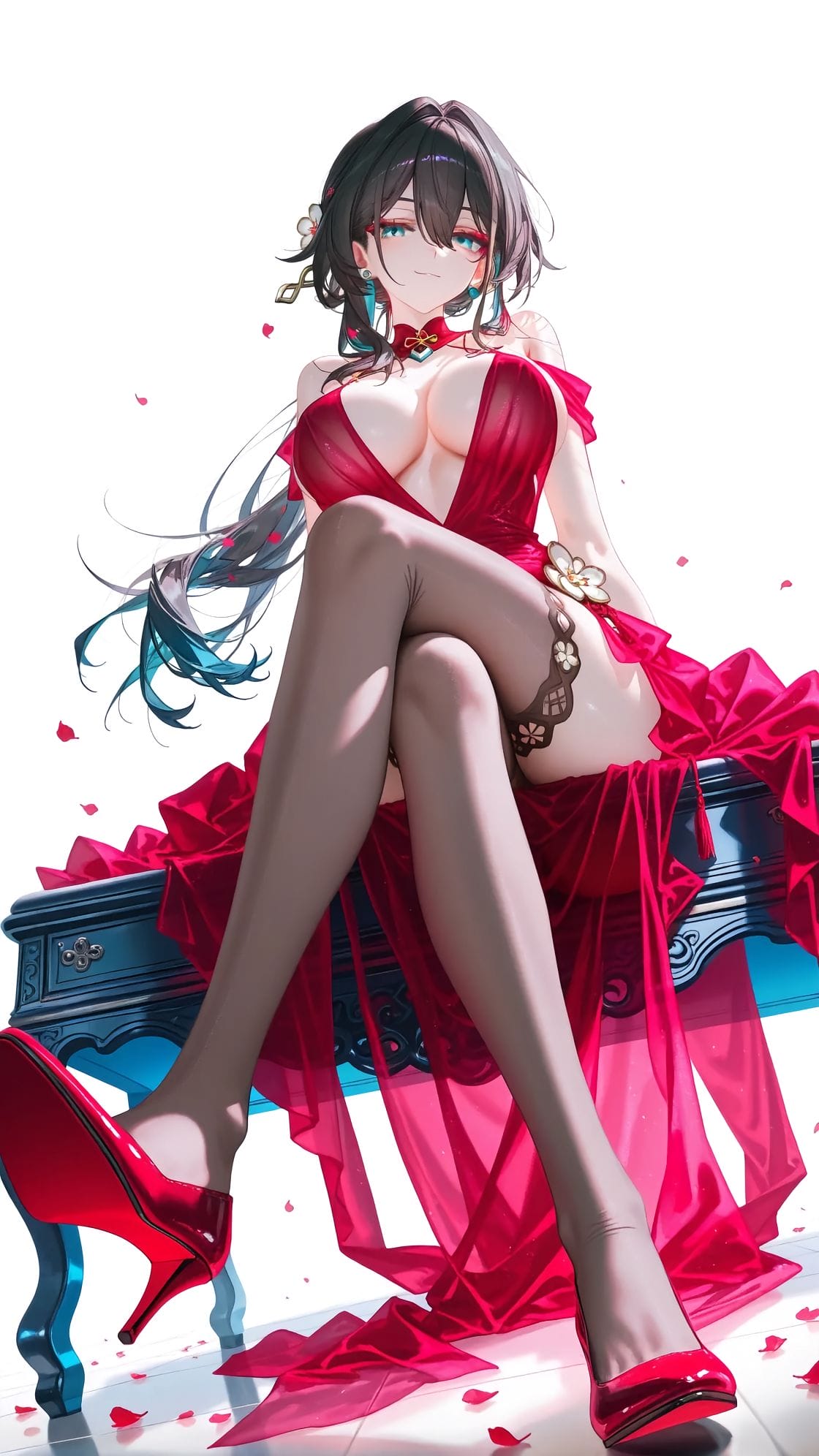 【崩坏星穹铁道】阮梅 红色旗袍礼服 美翻了