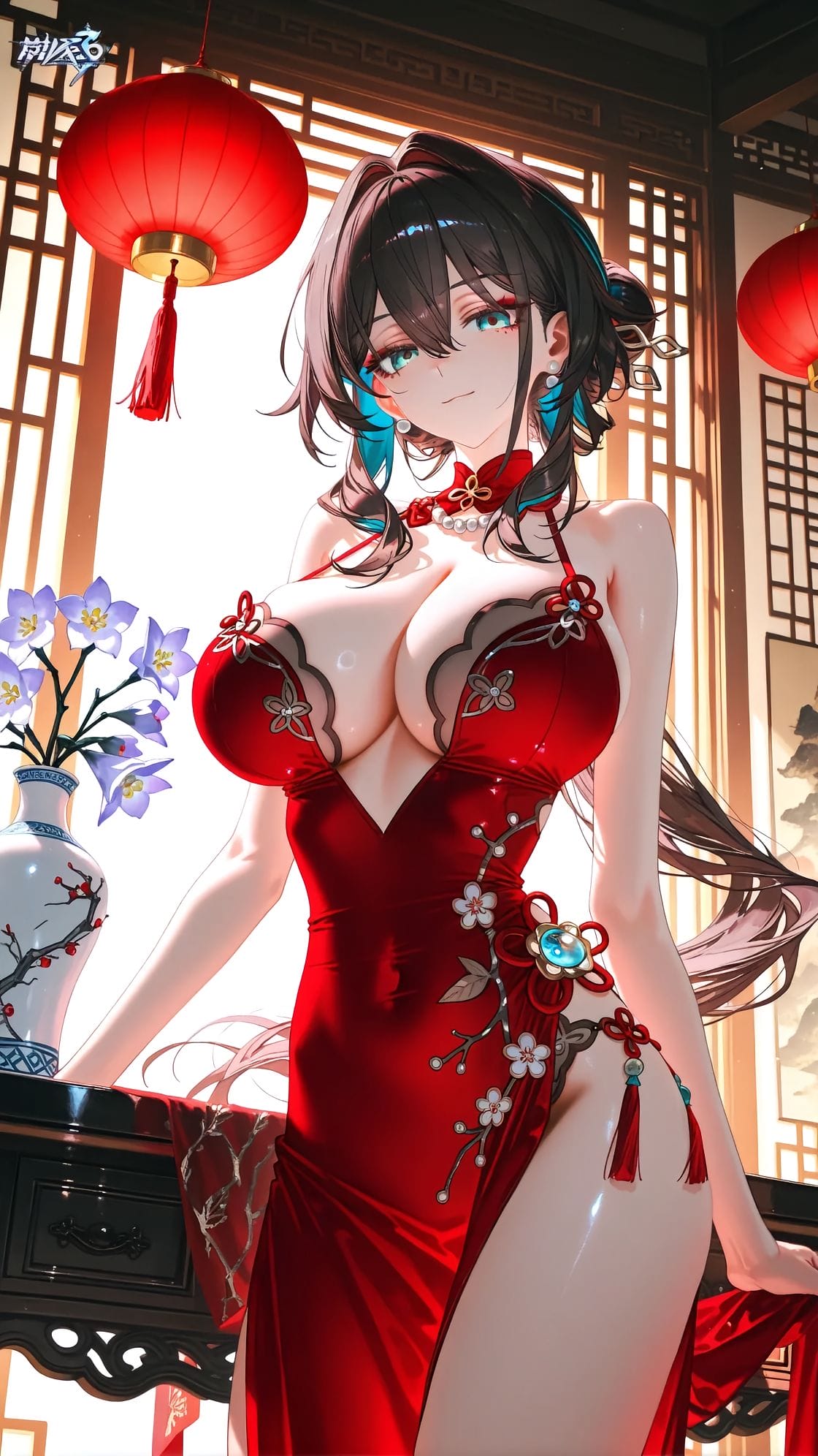 【崩坏星穹铁道】阮梅 红色旗袍礼服 美翻了