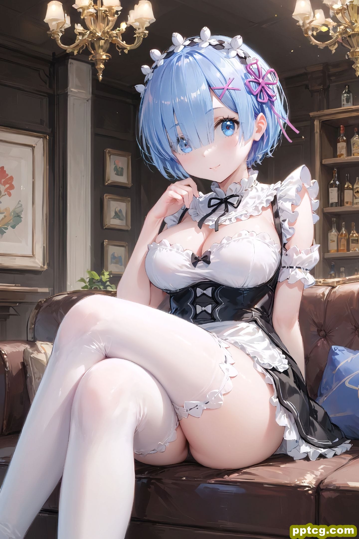 二次元美图 从零开始的异世界生活 雷姆 二次元少女