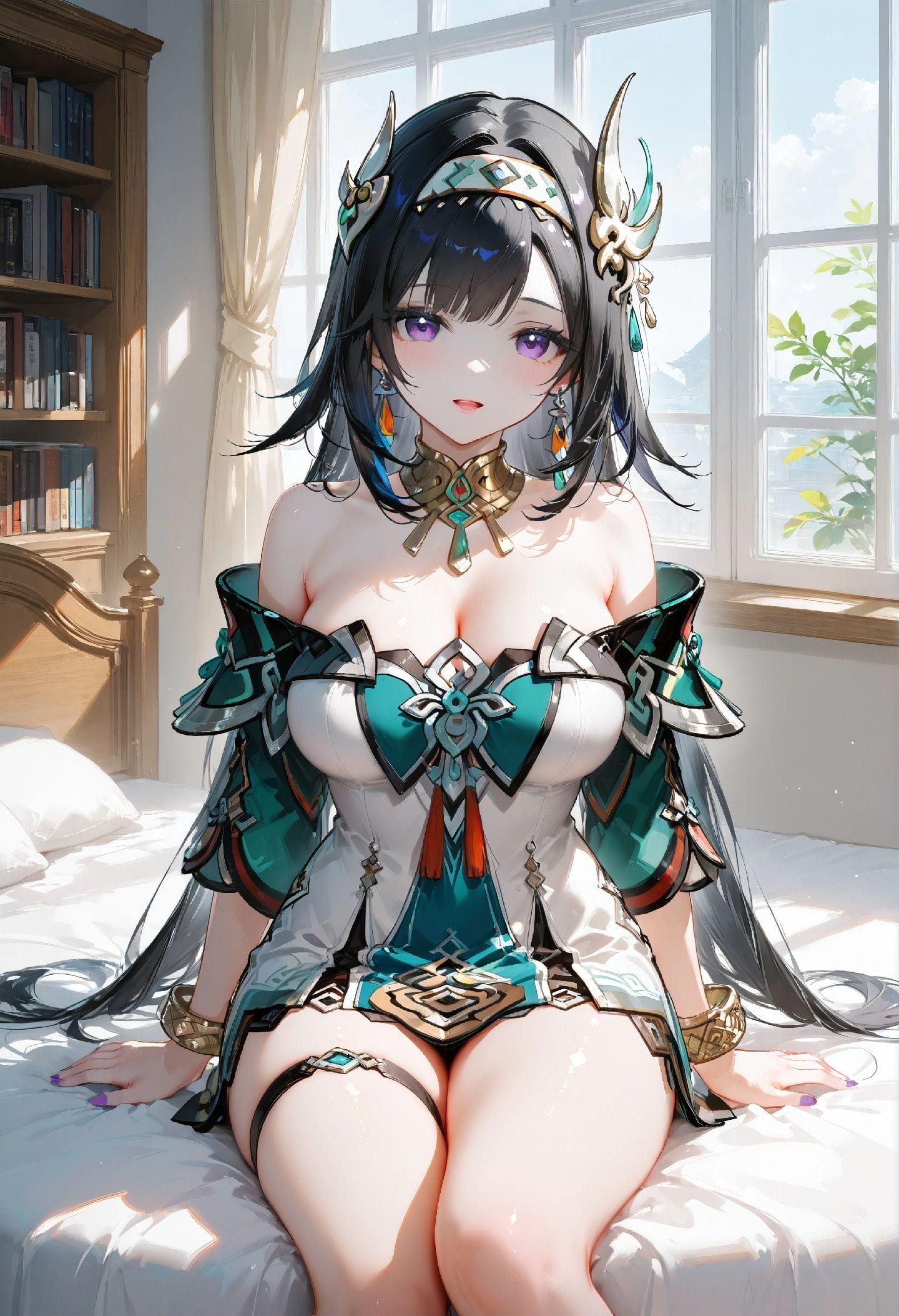 二次元少女 大长腿【原神 蓝砚】美图收藏分享