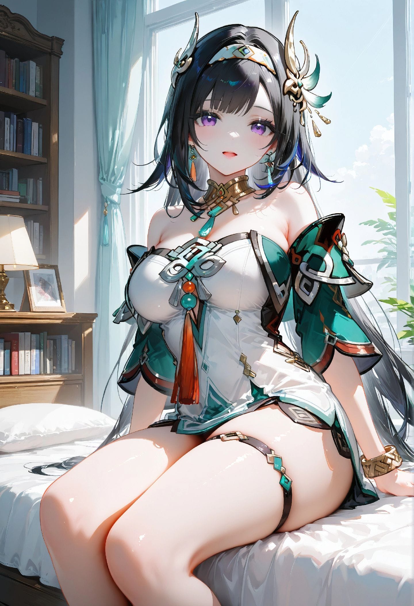 二次元少女 大长腿【原神 蓝砚】美图收藏分享