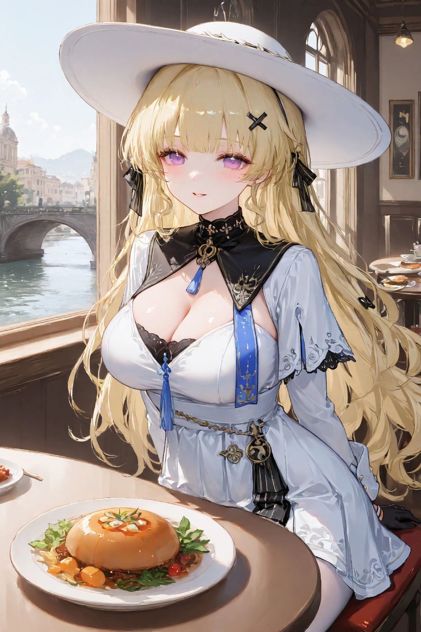 二次元美图 【鸣潮 菲比】女孩与美食 餐厅 可爱-皮皮兔动漫