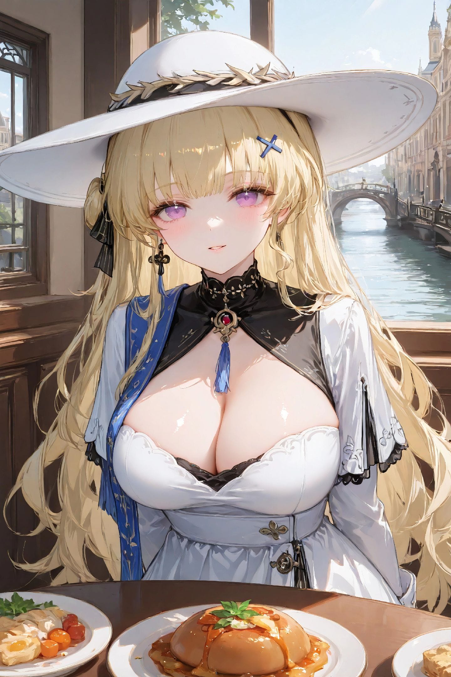 二次元美图 【鸣潮 菲比】女孩与美食 餐厅 可爱