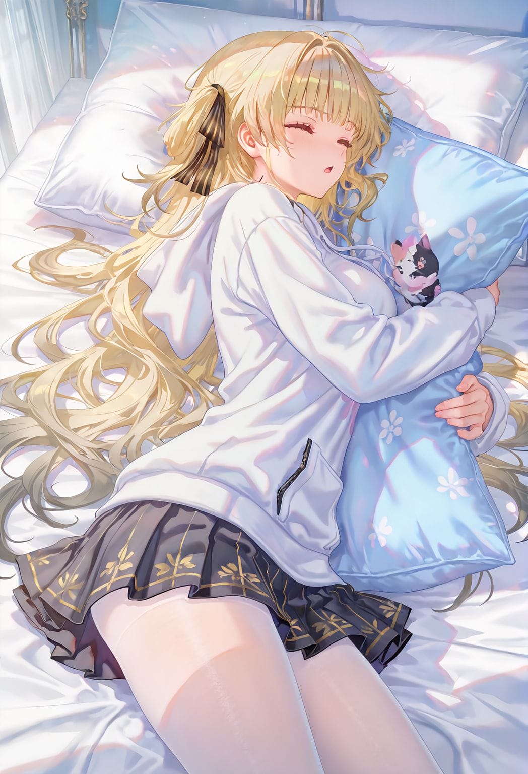 【鸣潮 菲比】抱枕睡觉 二次元游戏手机壁纸