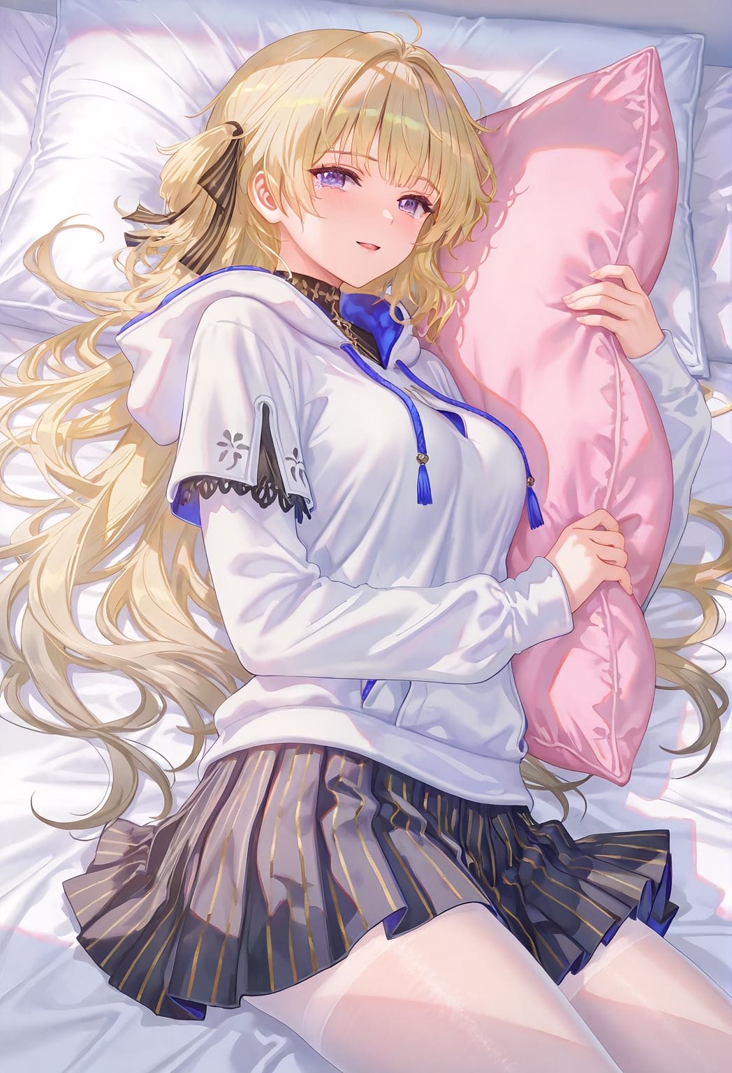 【鸣潮 菲比】抱枕睡觉 二次元游戏手机壁纸