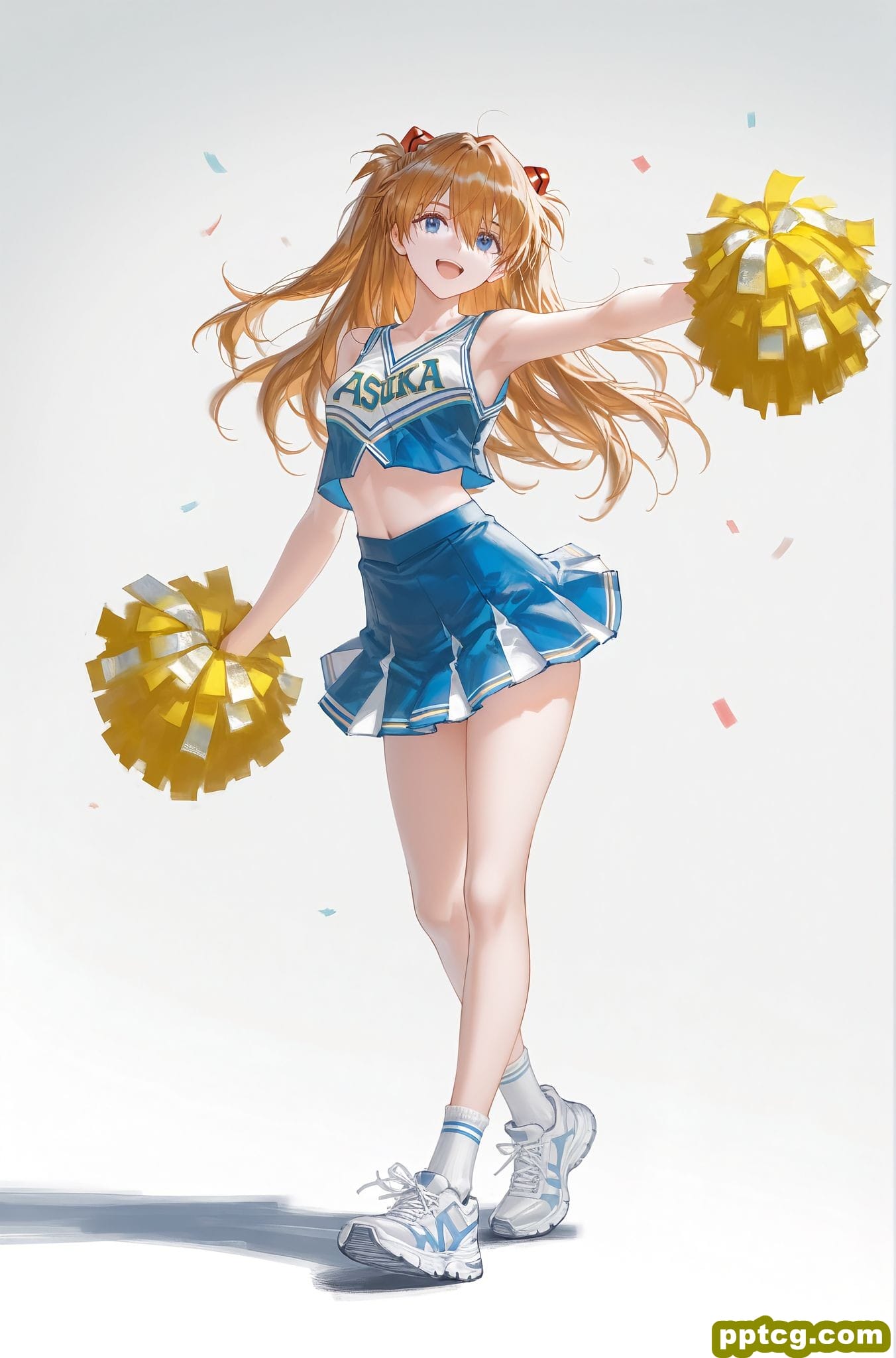 变装的明日香 新世纪福音战士 立绘 二次元少女 AI绘画