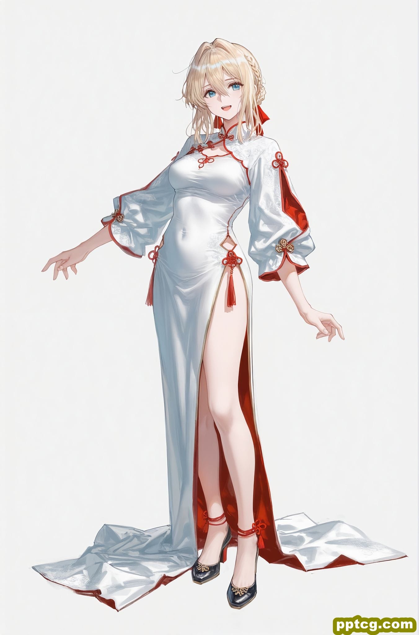 换装薇尔莉特 好看 紫罗兰永恒花园 立绘 二次元少女 AI绘画-皮皮兔动漫