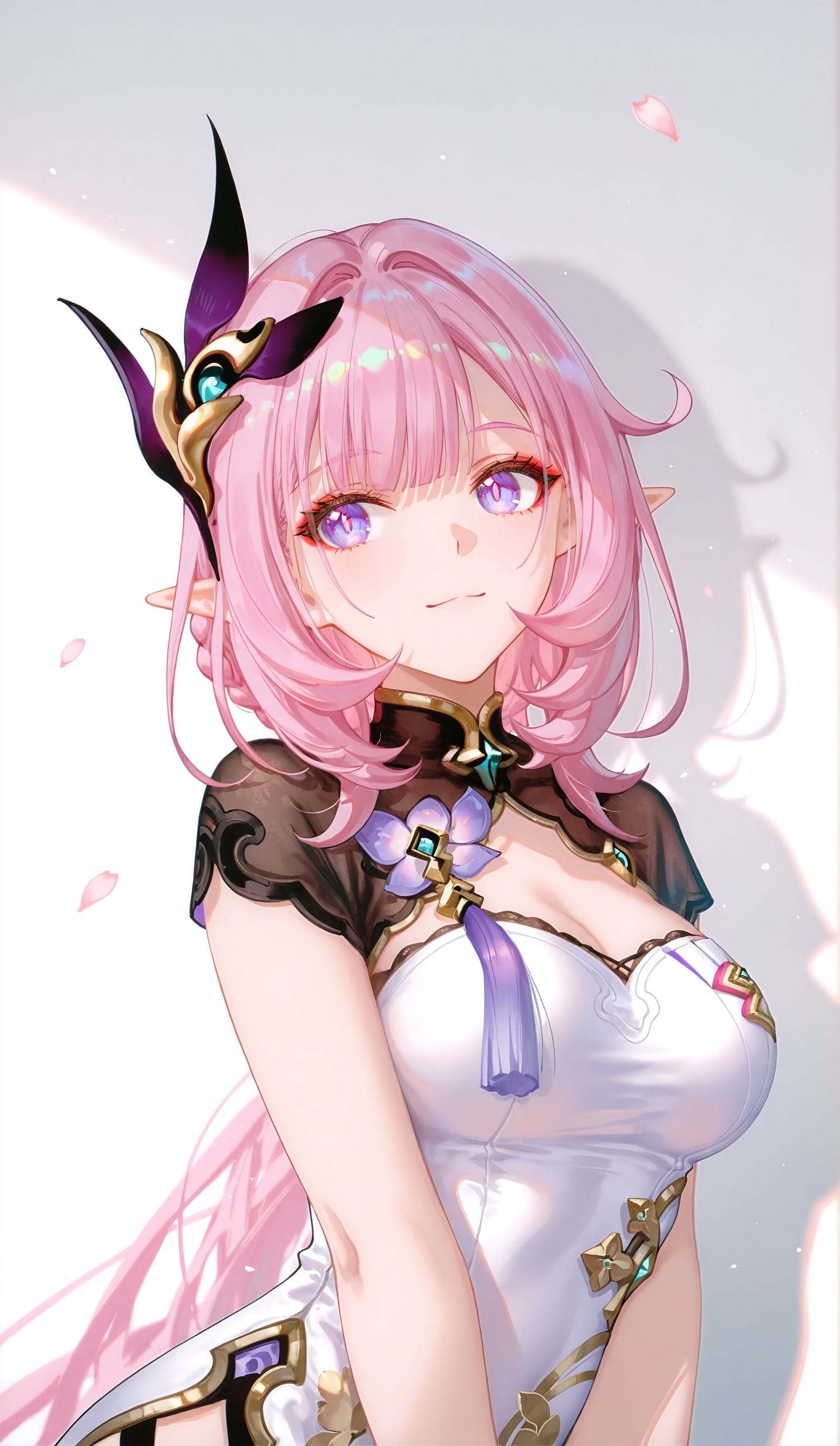 爱莉希雅旗袍 二次元少女 全屏高清壁纸 ai绘画-皮皮兔动漫