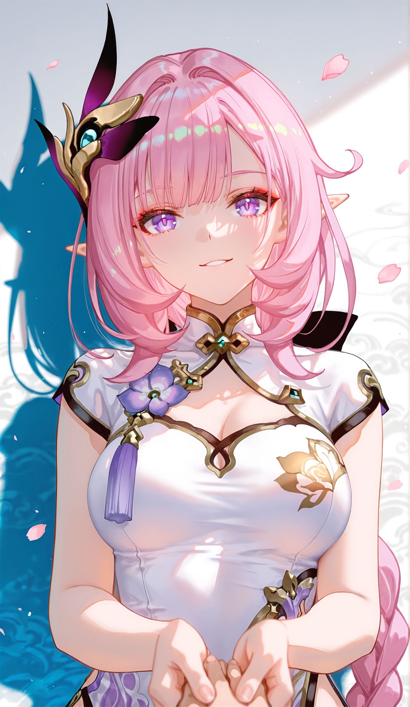 爱莉希雅旗袍 二次元少女 全屏高清壁纸 ai绘画