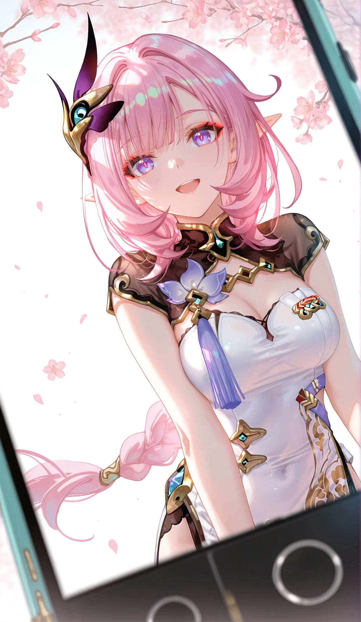 爱莉希雅旗袍 二次元少女 全屏高清壁纸 ai绘画