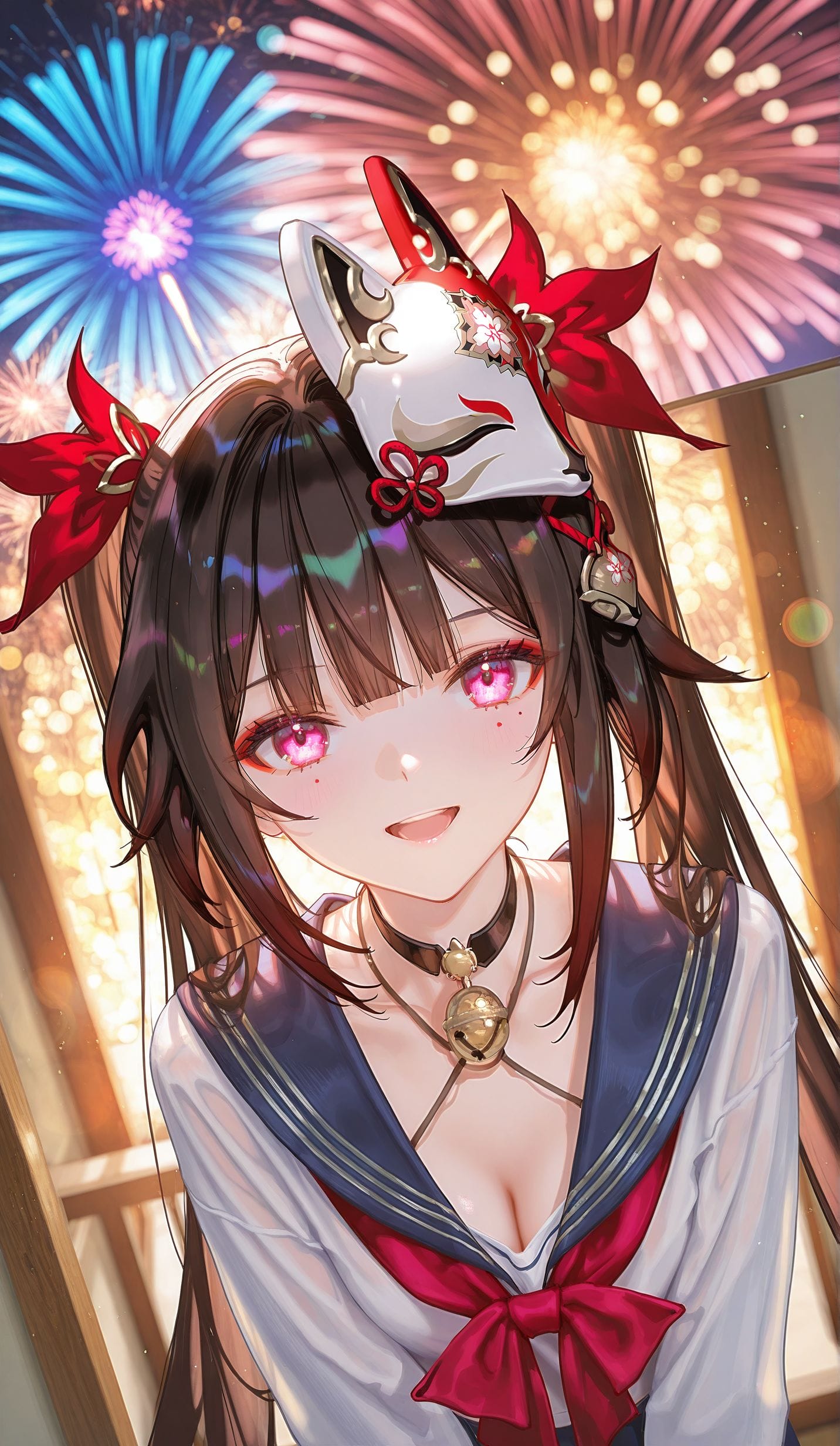 花火水手服 崩坏星穹铁道 ai二次元壁纸 烟花-皮皮兔动漫