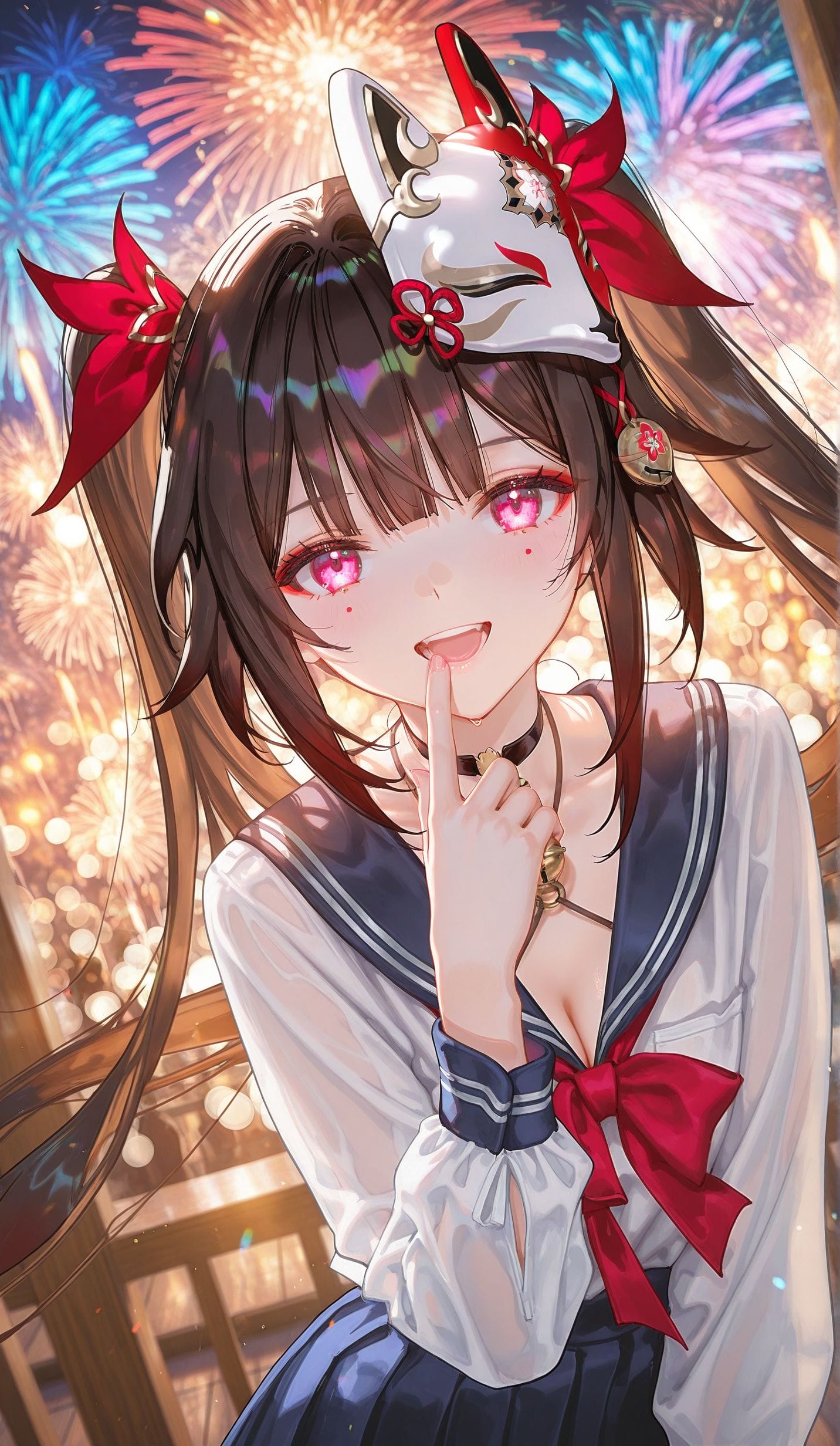 花火水手服 崩坏星穹铁道 ai二次元壁纸 烟花