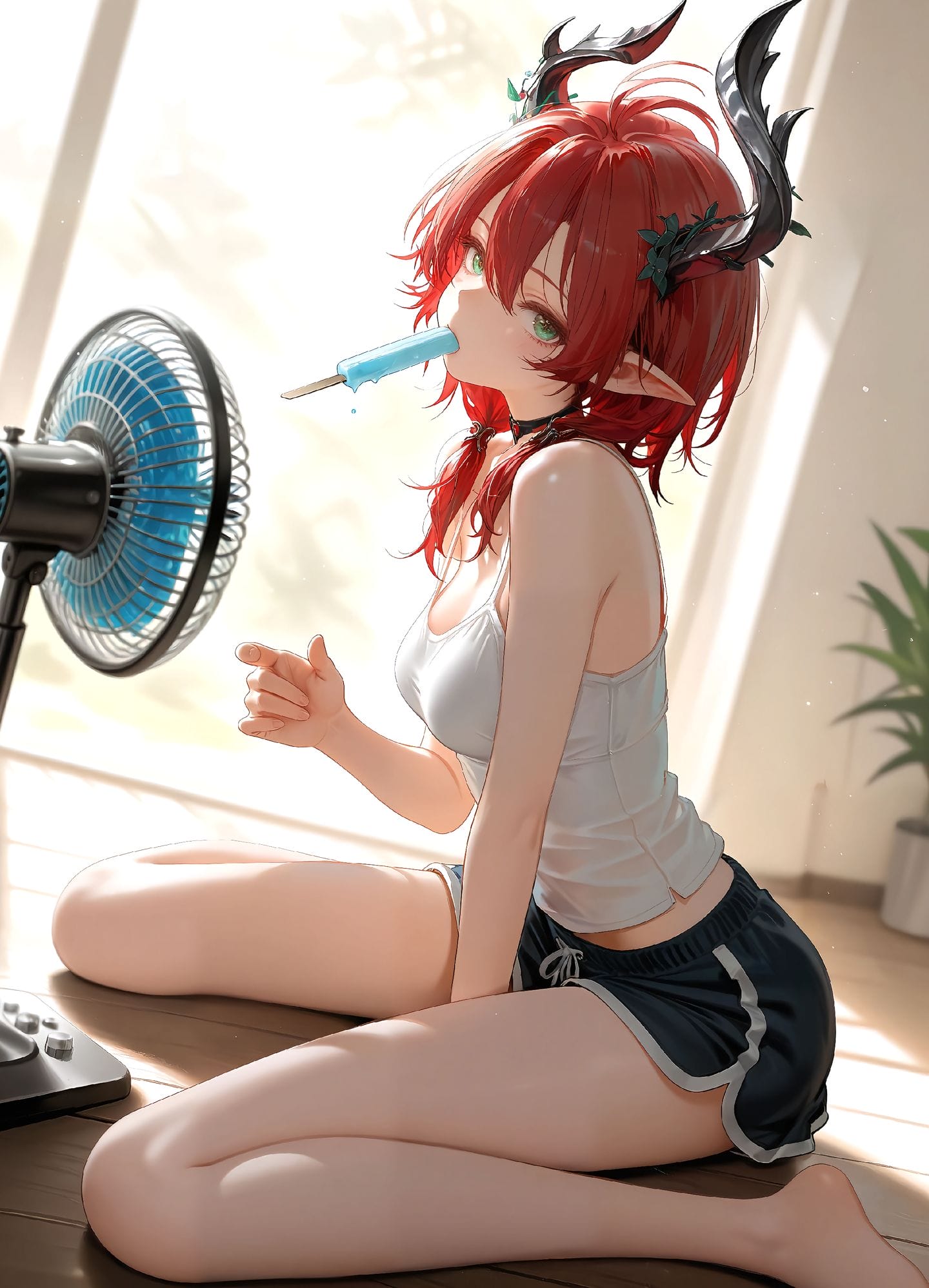 一起吹风扇吃雪糕吧！鸣潮 弗洛洛 椿 珂莱塔 卡提希娅