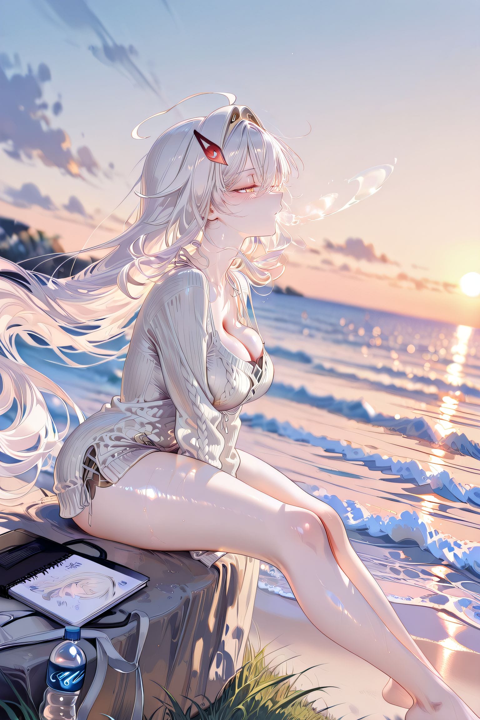 原神纳塔 二次元少女 若娜瓦 海边沙滩美女-皮皮兔动漫