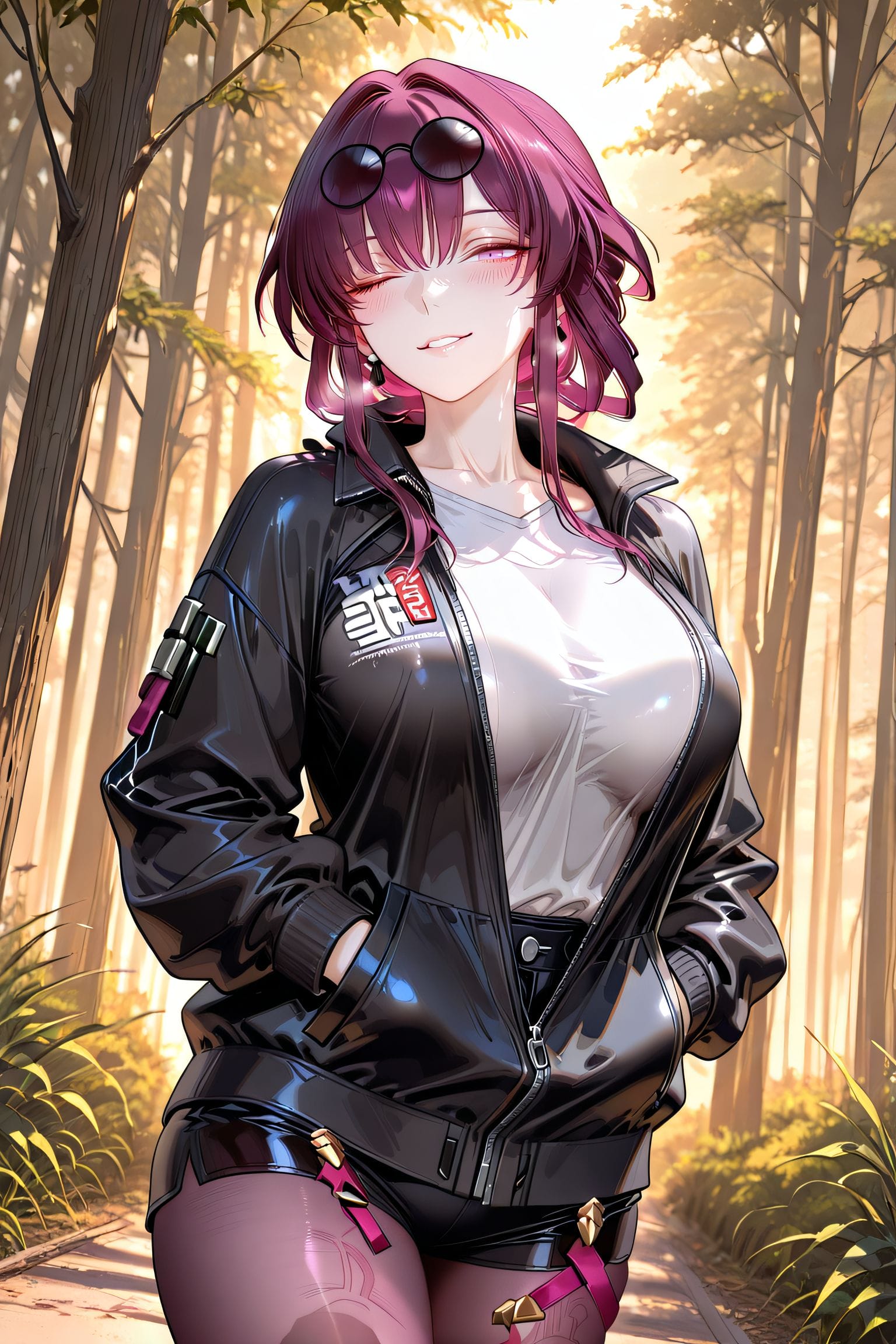 二次元少女 崩坏星穹铁道 卡芙卡 调皮可爱表情