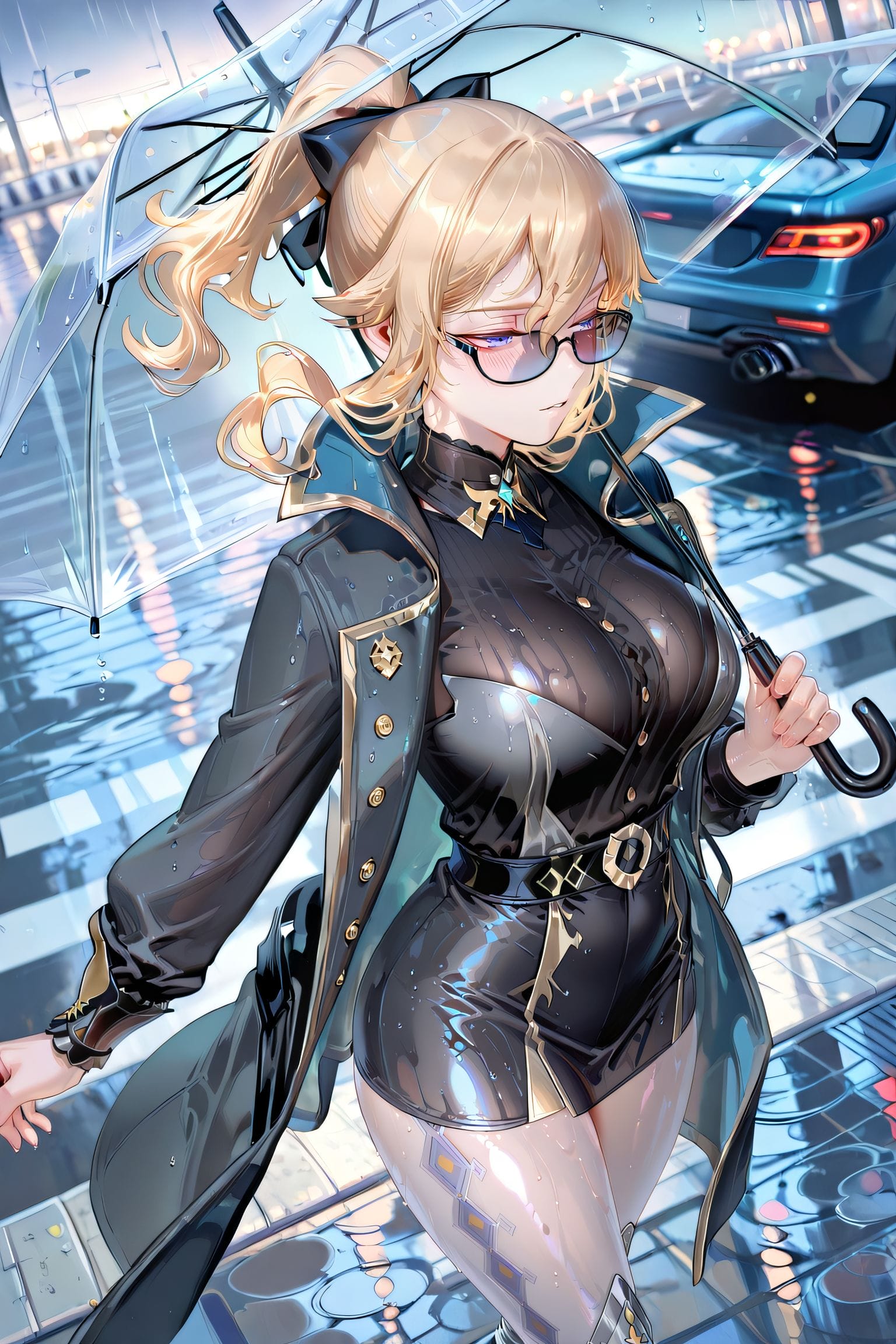 二次元少女 原神 琴 都市美女 街道