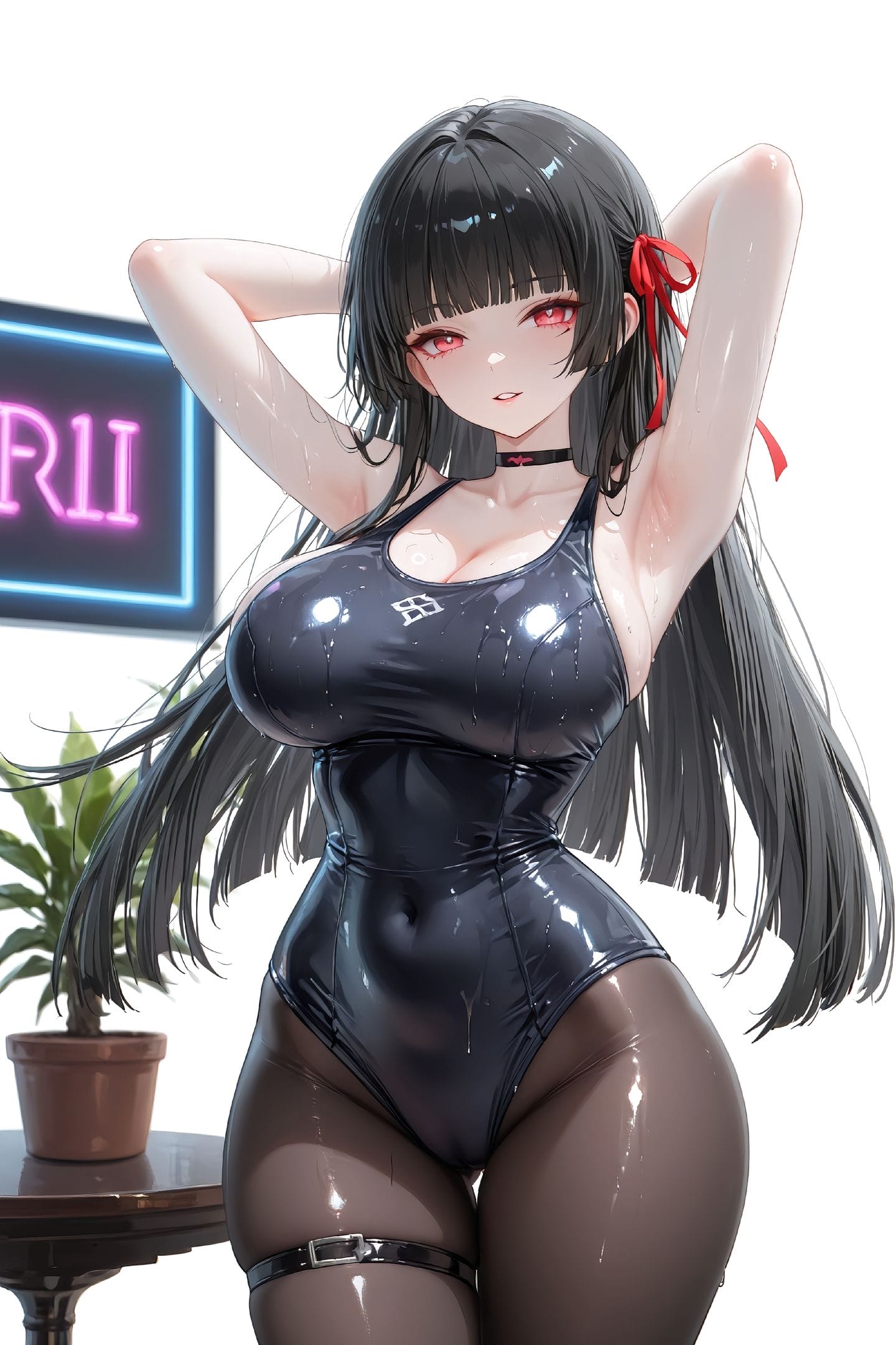 二次元手游美女 鸣潮 千咲 泳装穿搭 比基尼 元气少女