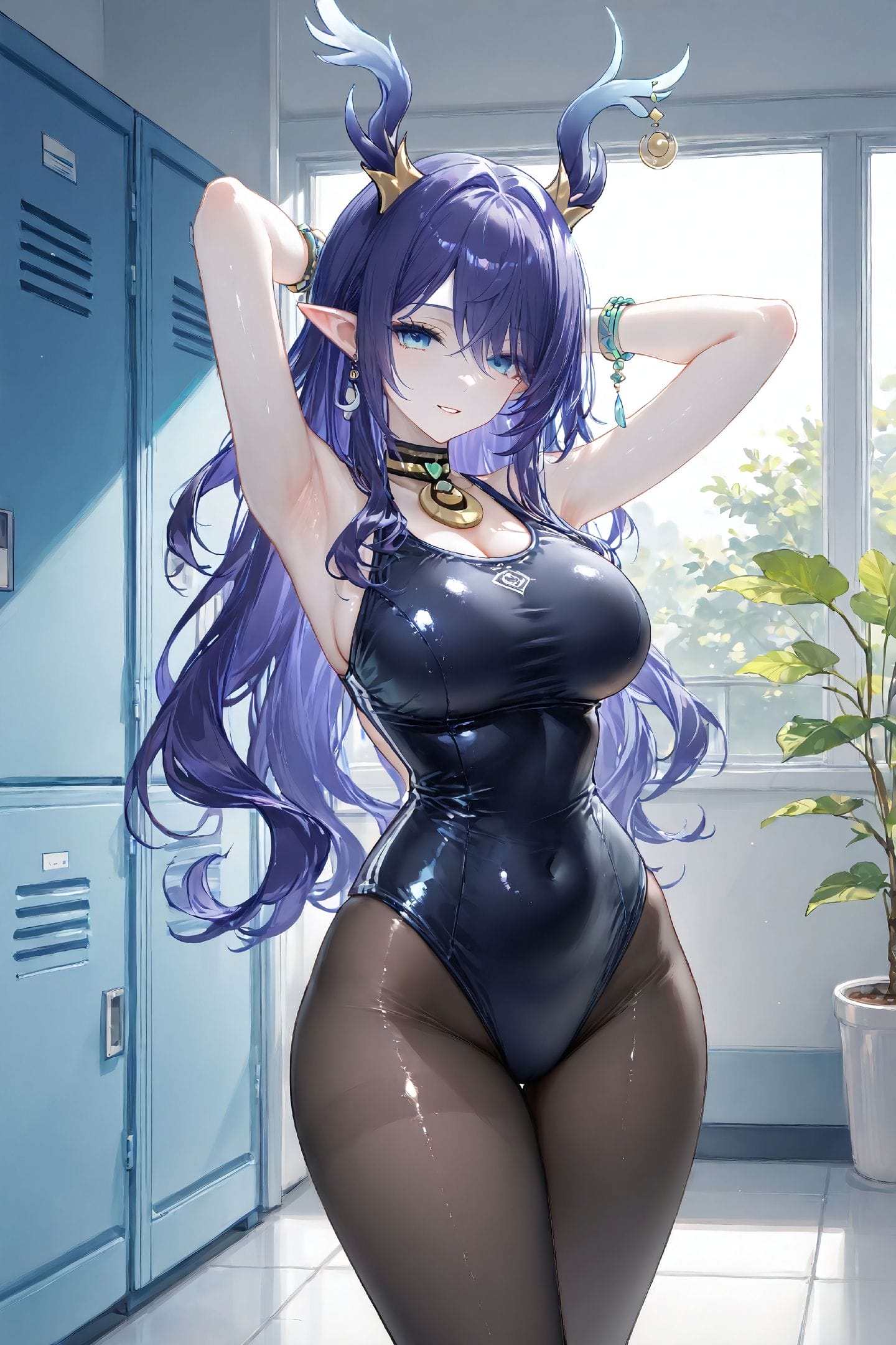 二次元游戏少女 原神纳塔 菈乌玛 泳装 比基尼