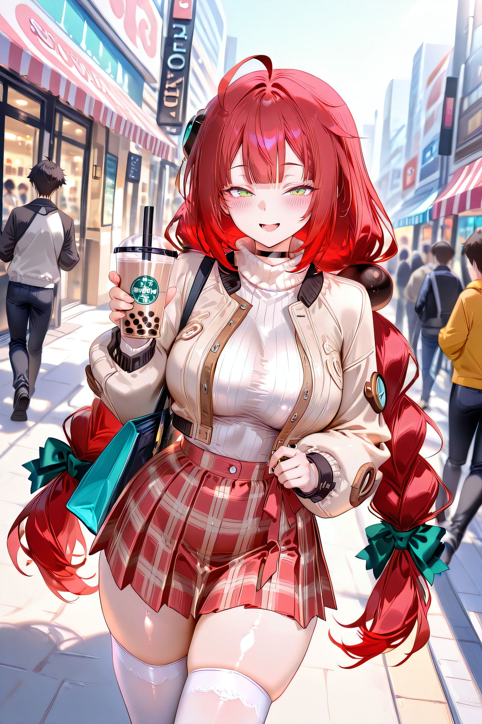 二次元游戏绝区零 美女 JK裙子 白丝袜-皮皮兔动漫