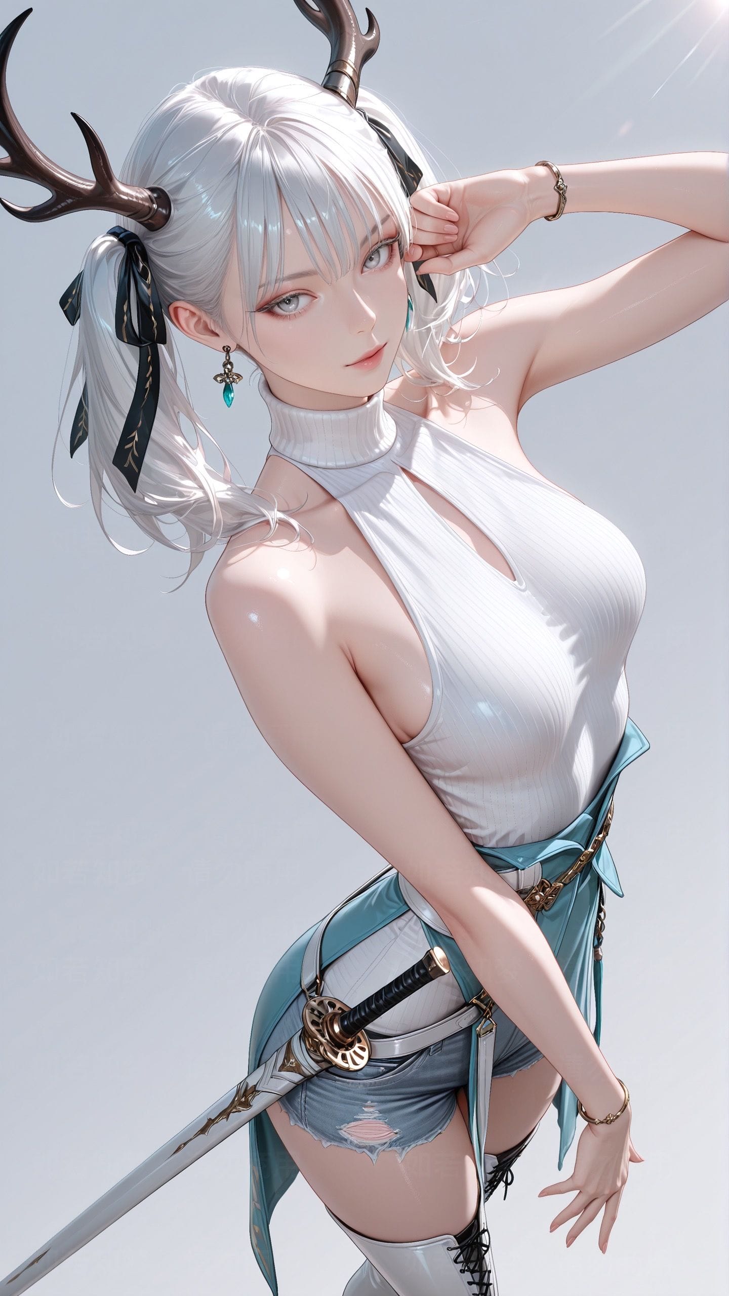 鸣潮 少女 剑 二次元壁纸 同人