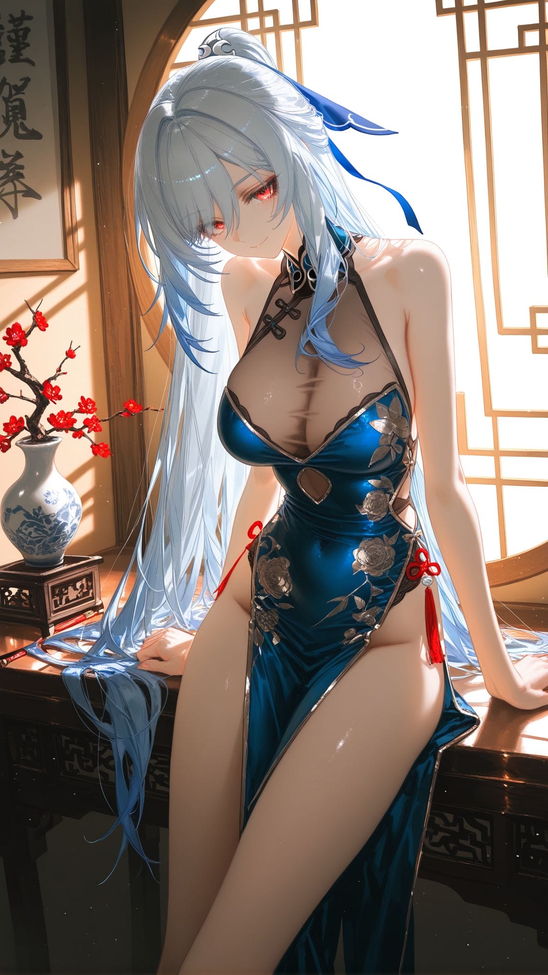 阮梅、镜流 崩坏星穹铁道 二次元 旗袍 游戏壁纸 大长腿