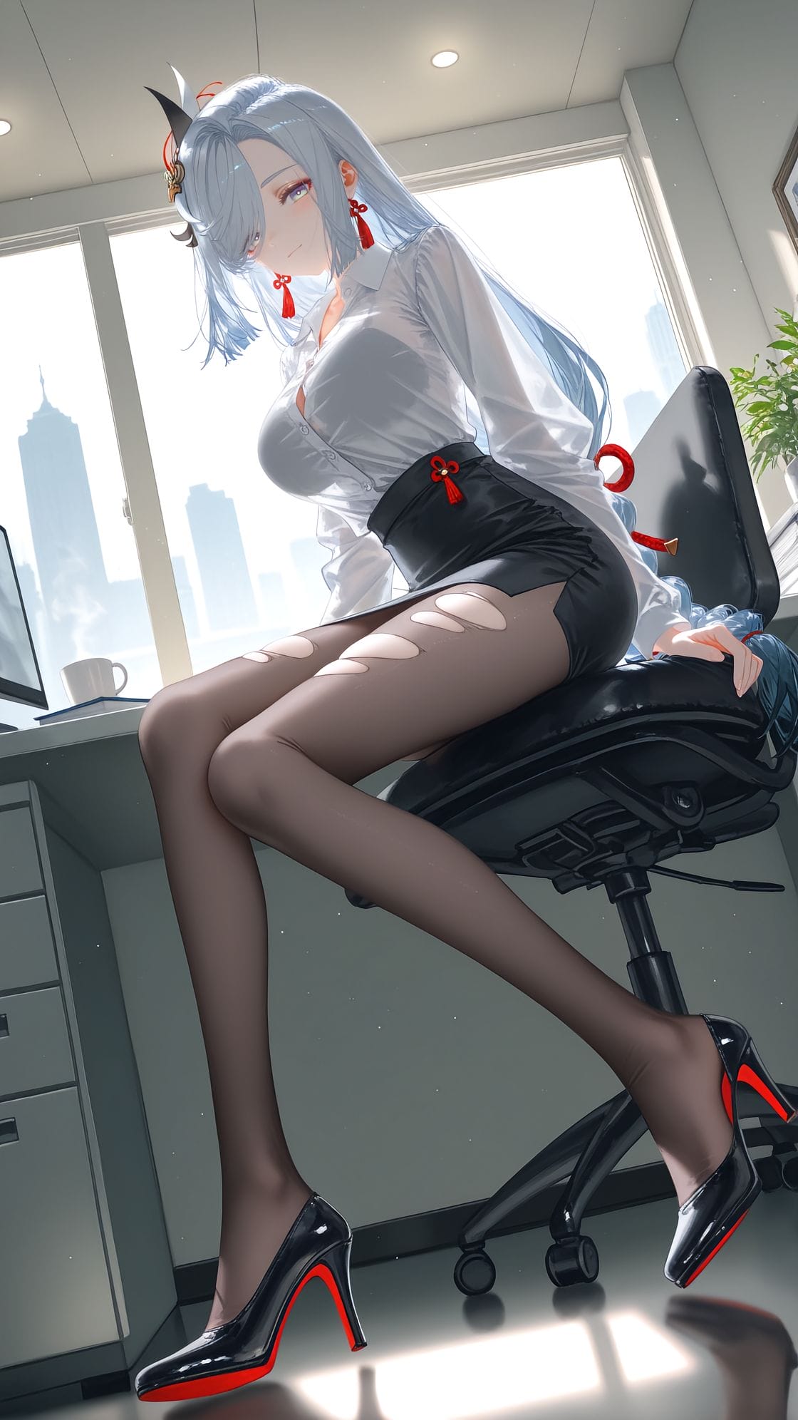 优秀职工申鹤壁纸 热门推荐 原神 大长腿 美腿