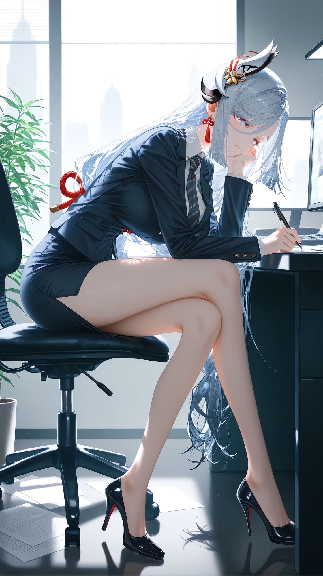 优秀职工申鹤壁纸 热门推荐 原神 大长腿 美腿