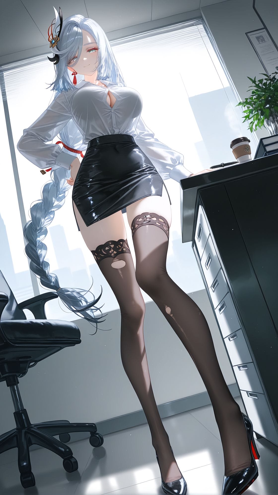 优秀职工申鹤壁纸 热门推荐 原神 大长腿 美腿