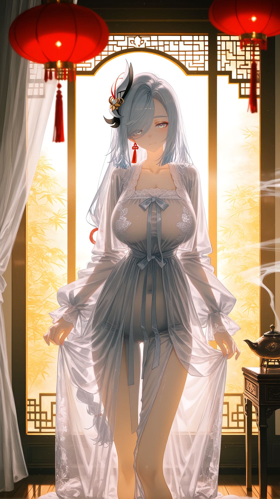 古风旗袍 申鹤 原神 大长腿 美腿壁纸