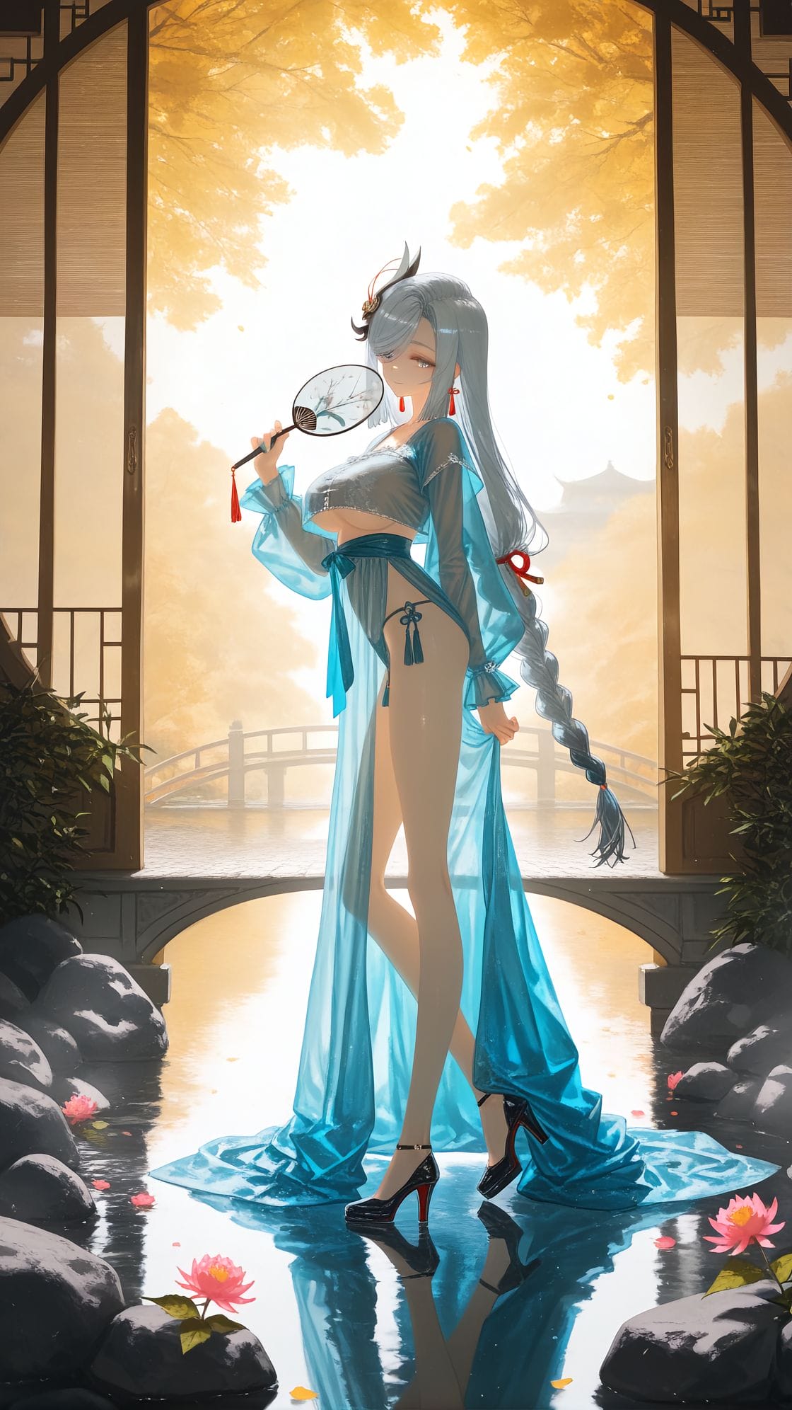 古风旗袍 申鹤 原神 大长腿 美腿壁纸