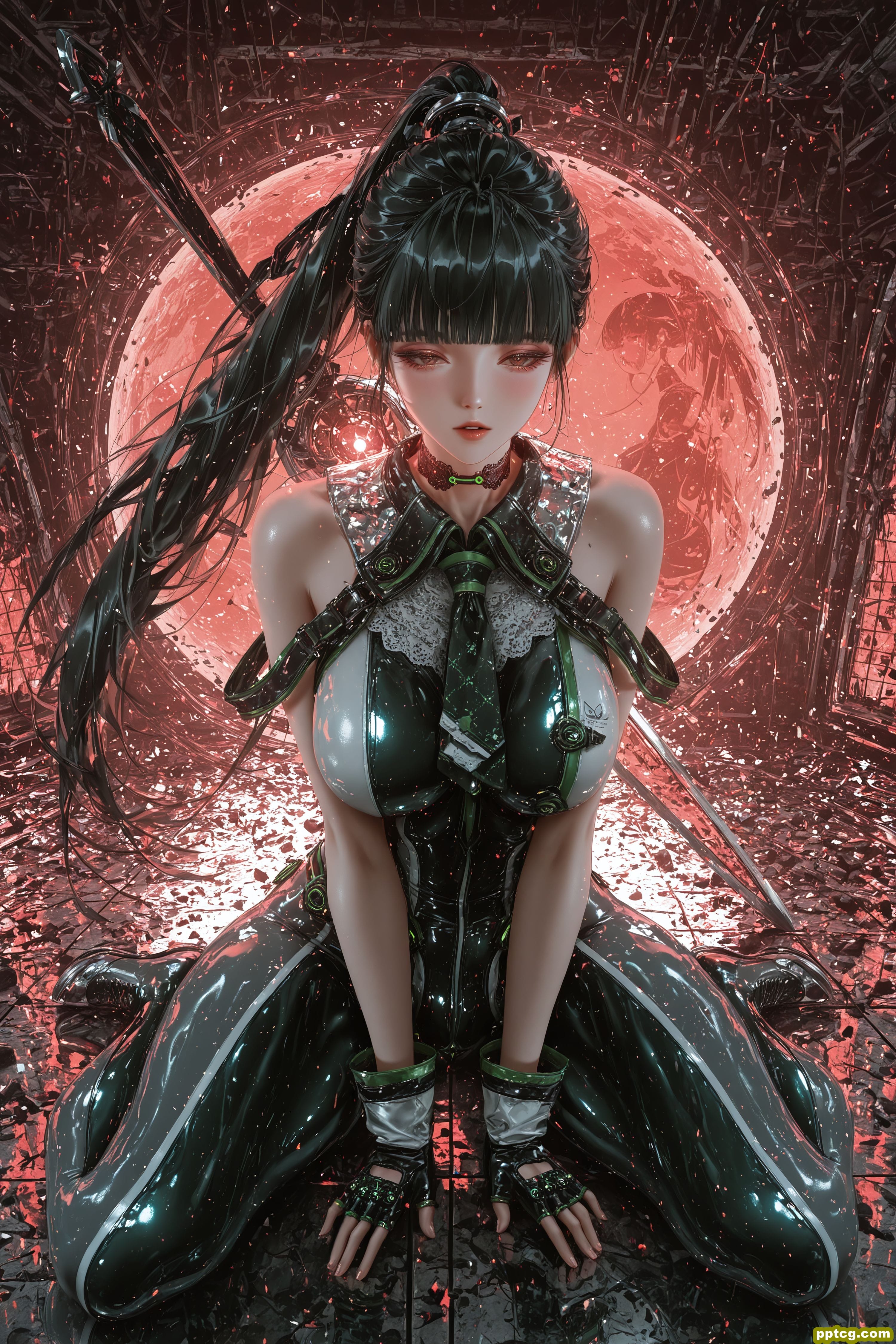 伊芙 剑星 二创 Steam游戏 美女皮衣战斗服 美女壁纸图片-皮皮兔动漫