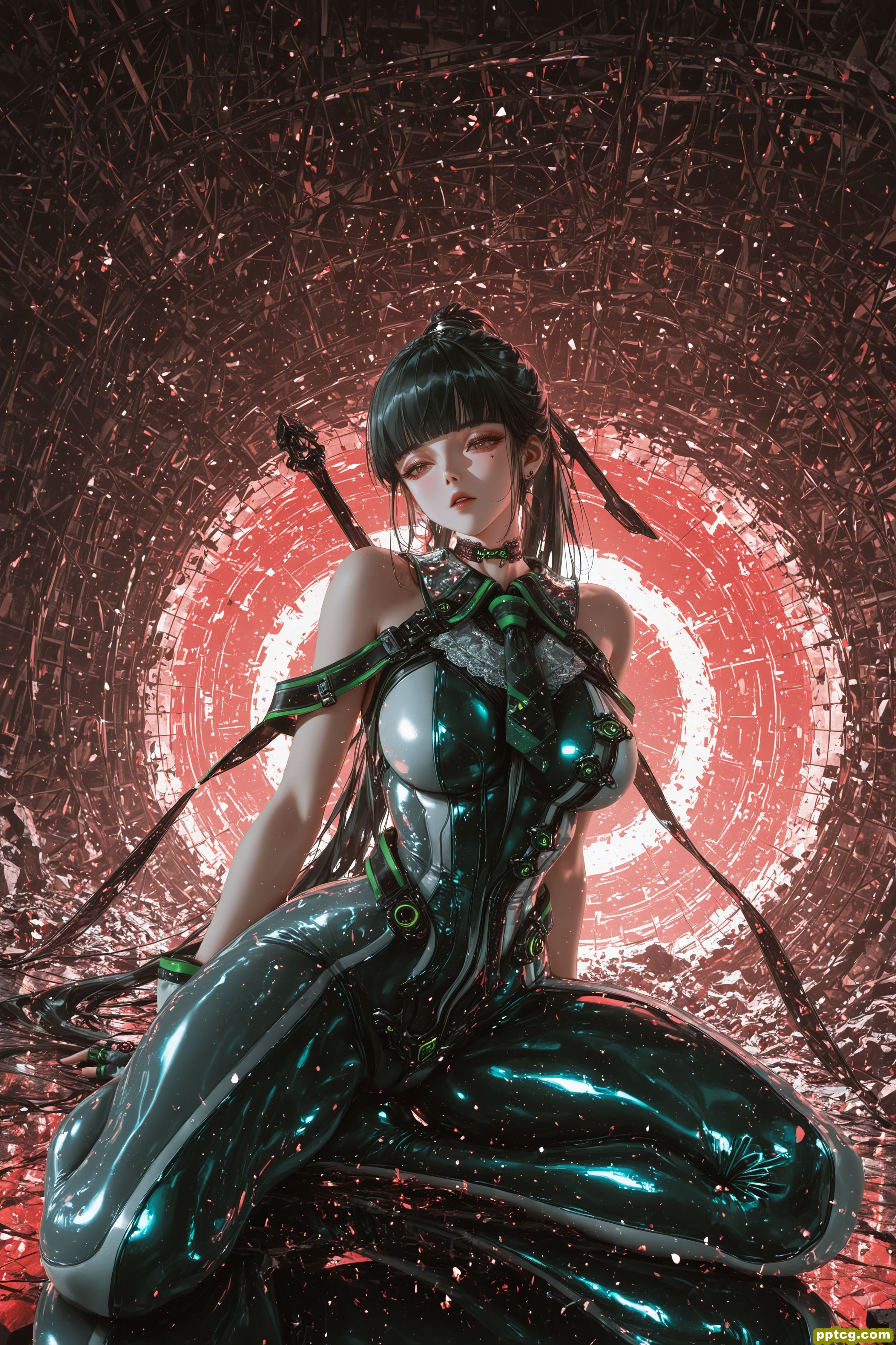 伊芙 剑星 二创 Steam游戏 美女皮衣战斗服 美女壁纸图片