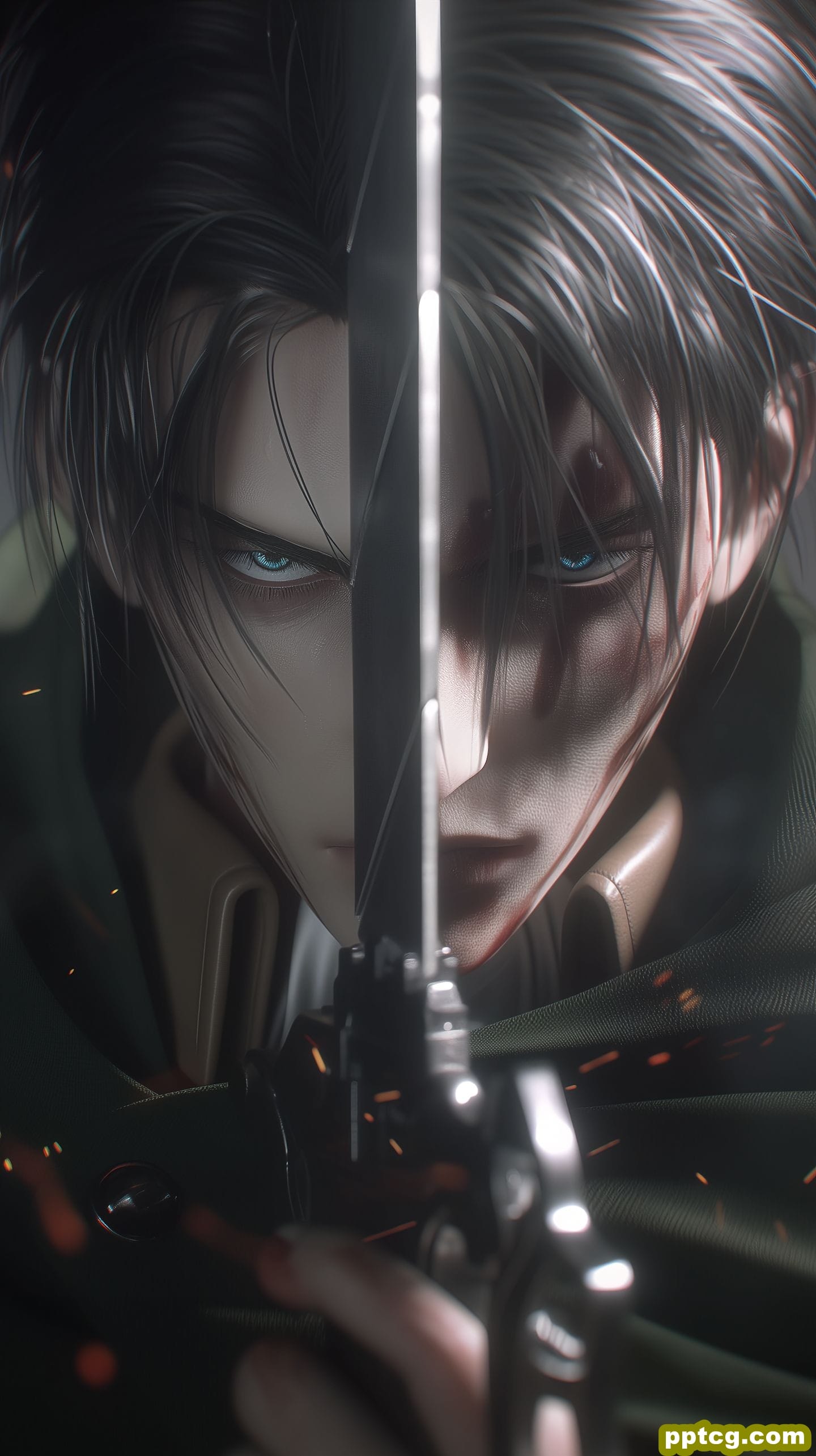 颜值 进击的巨人 超酷帅气 利威尔 ai绘画壁纸